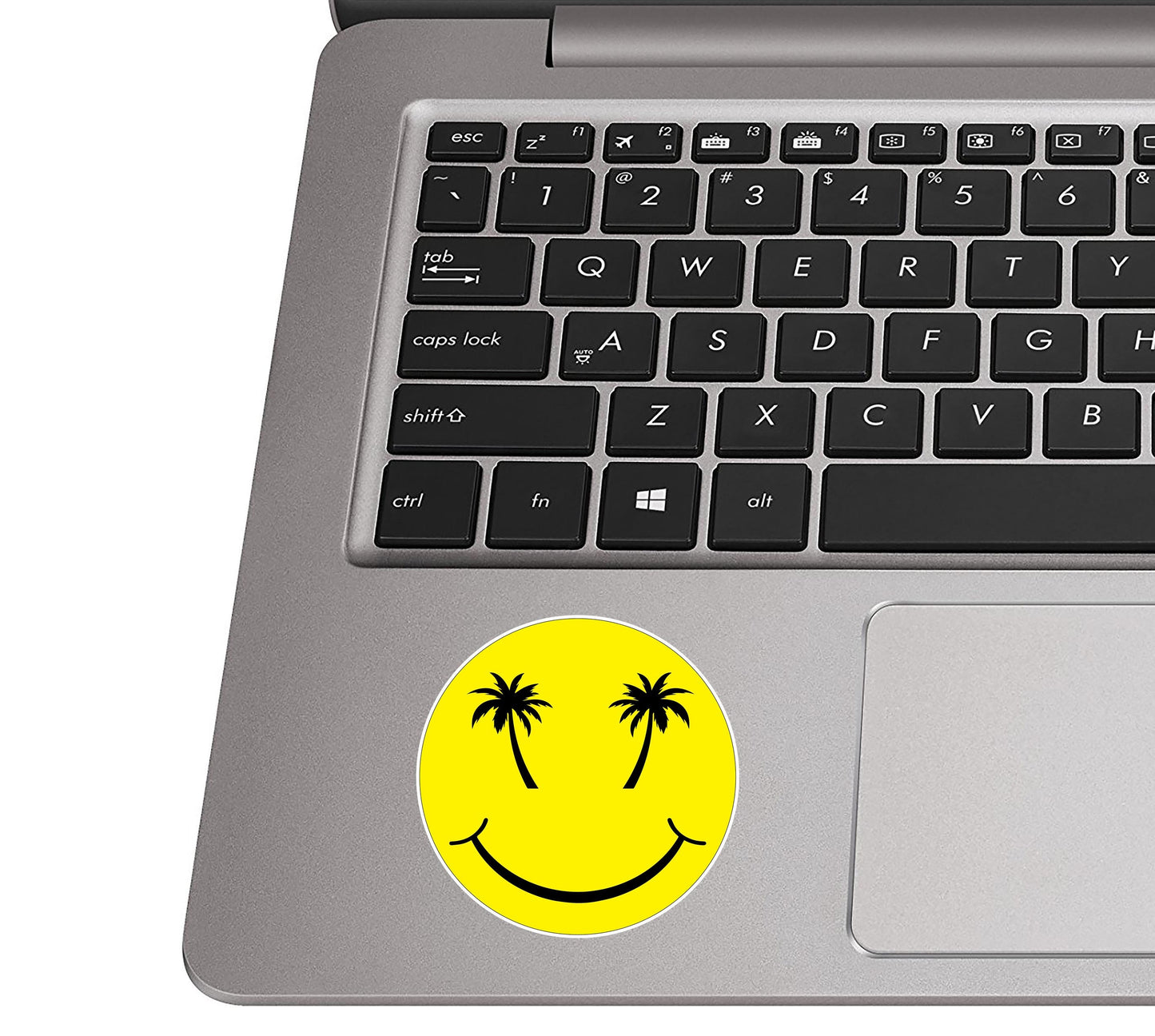 Palmetto Smile Happy Face Vinyl Sticker Cup Laptop Boat Cooler Car Vehicle Yellow Smile Face Sticker Window Bumper Vinyl Decal Graphic