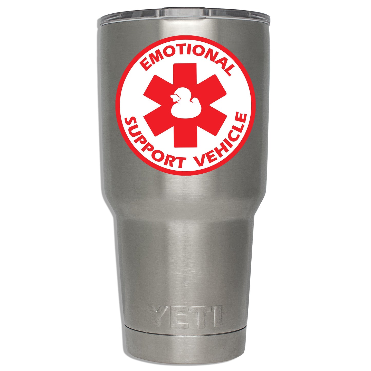 Emotional Support Vehicle Duck Vinyl Sticker | Funny Off-Road Windshield Decal for Jeep, SUV, or Bronco | Ducking Trail Humor Gift