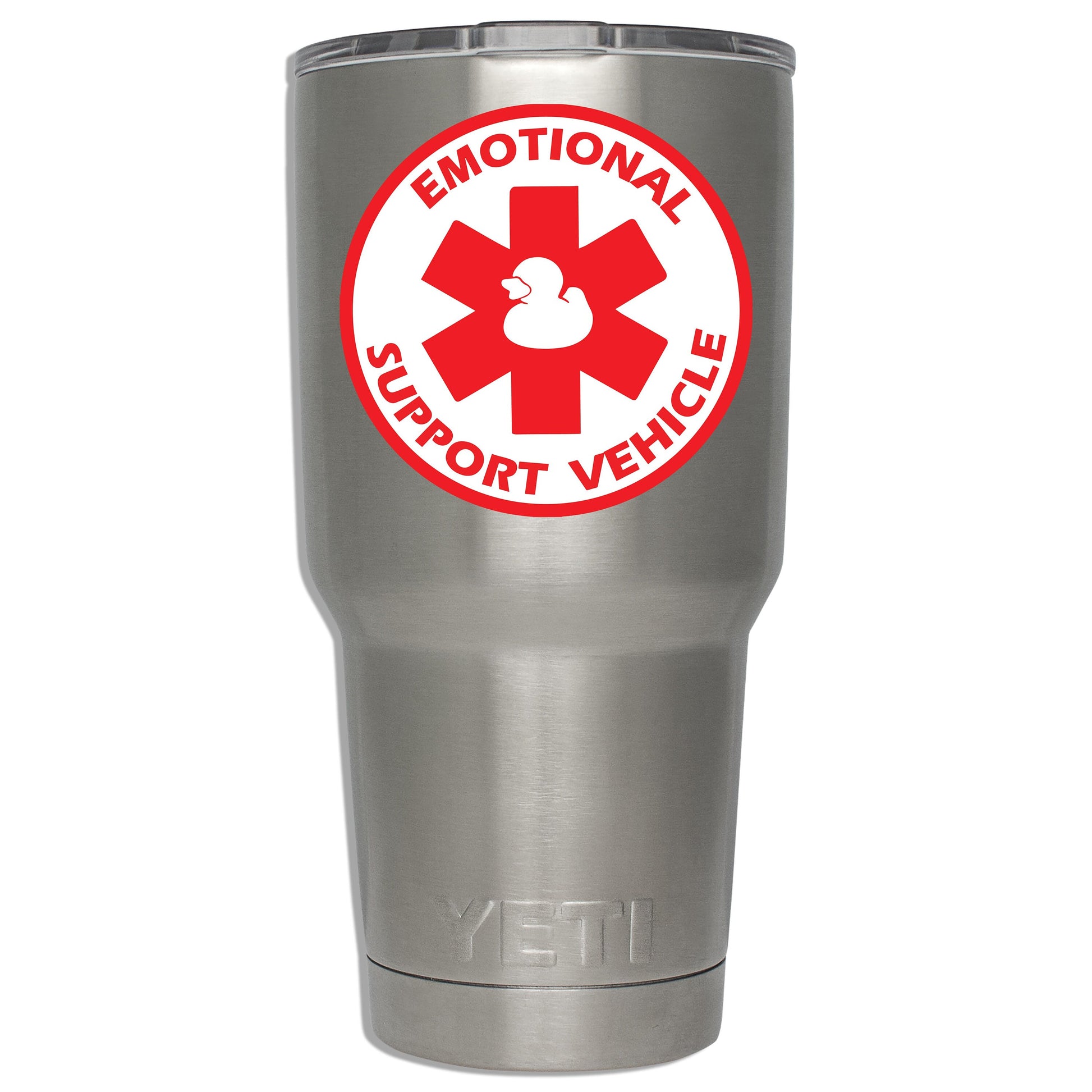 Emotional Support Vehicle Duck Vinyl Sticker | Funny Off-Road Windshield Decal for Jeep, SUV, or Bronco | Ducking Trail Humor Gift