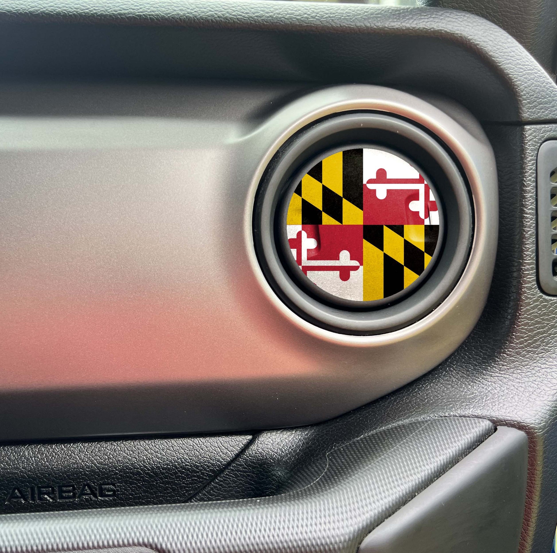 Maryland State Flag Air Vent Overlays • Heater AC Vent Decals Fits Jeep Wrangler 2011-2024/Fits Jeep Gladiator 2019-2024