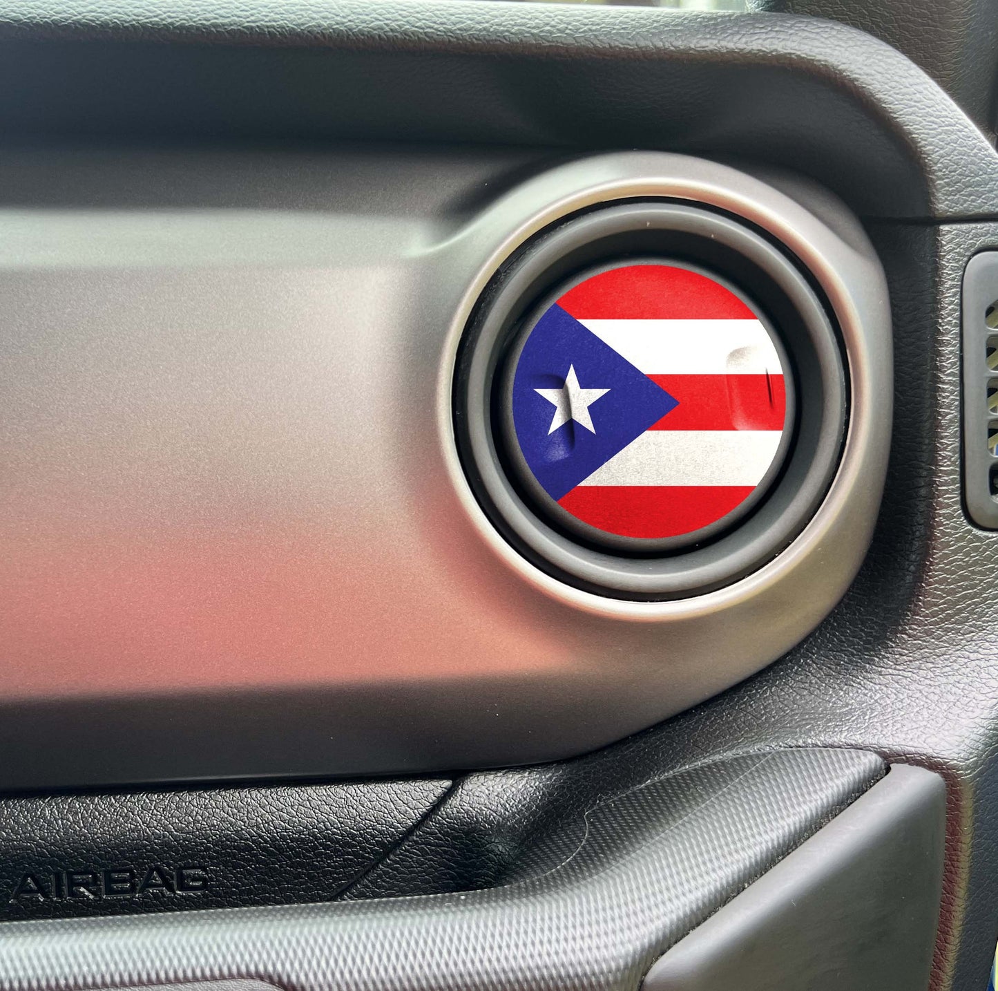 Puerto Rico Flag Air Vent Overlays • Heater AC Vent Decals Fits Jeep Wrangler 2011-2024/Fits Jeep Gladiator 2019-2024