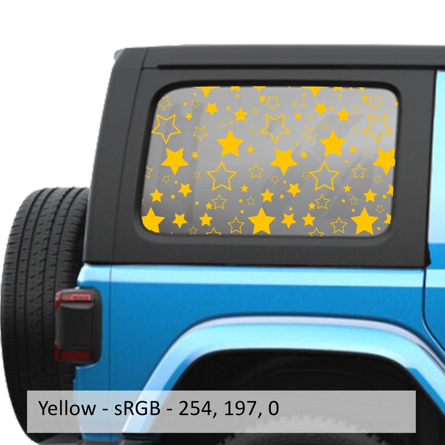 Starfield Star Pattern JLU Hardtop Window Decal Set - Fits Jeep Wrangler JLU 2018+