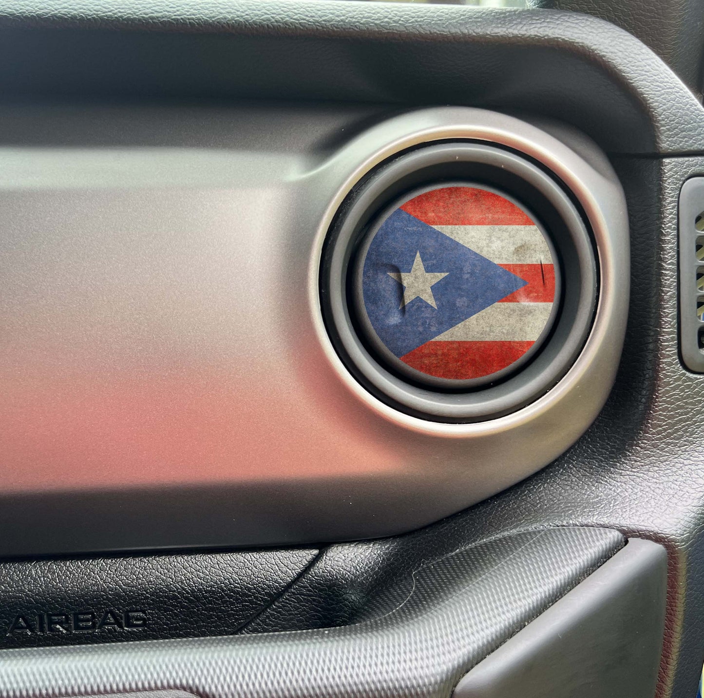 Puerto Rico Flag Air Vent Overlays • Heater AC Vent Decals Fits Jeep Wrangler 2011-2024/Fits Jeep Gladiator 2019-2024