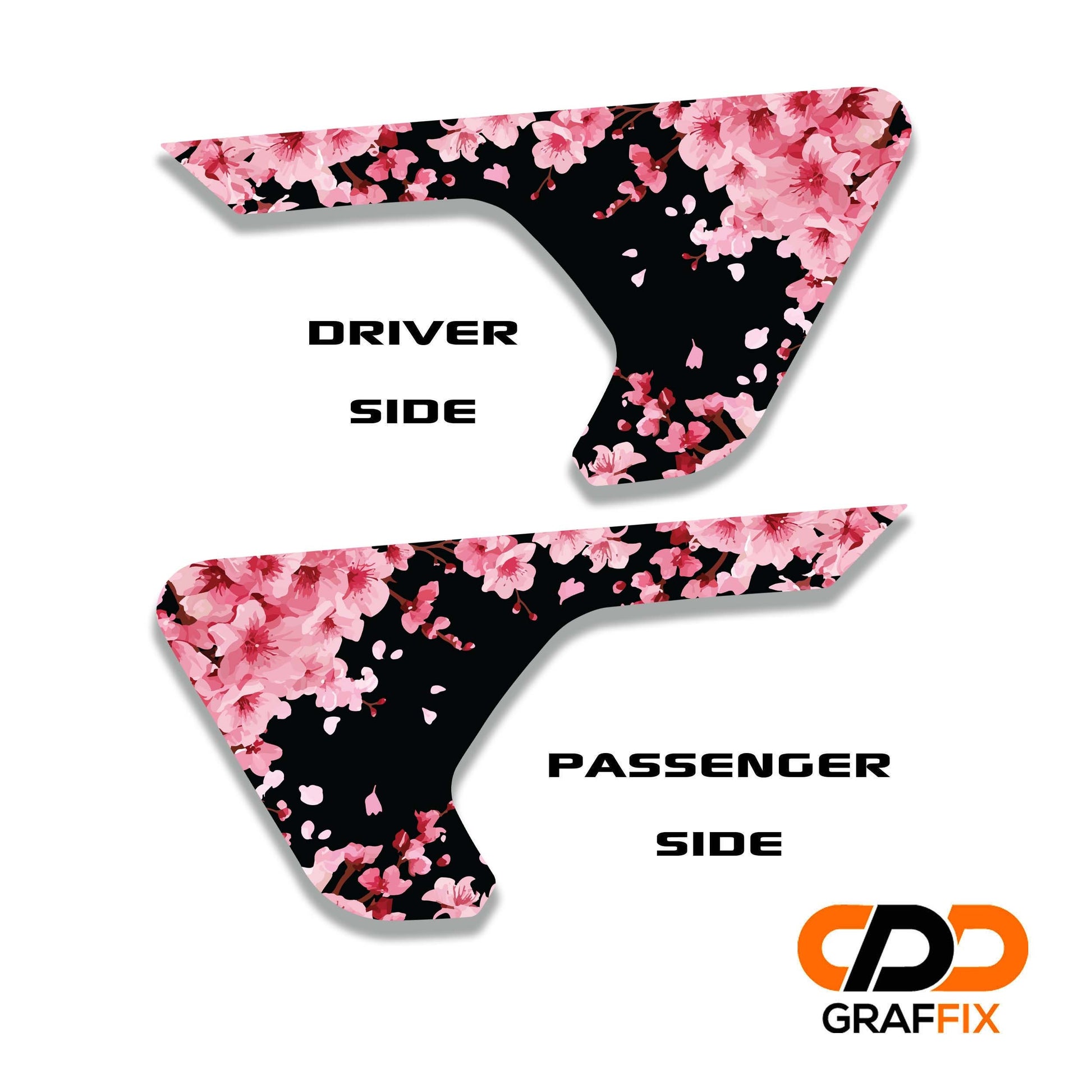 Japanese Cherry Blossom 2pc Vinyl Fender Decal Set - Fits Jeep Wrangler JL/Jeep Gladiator JT 2018+