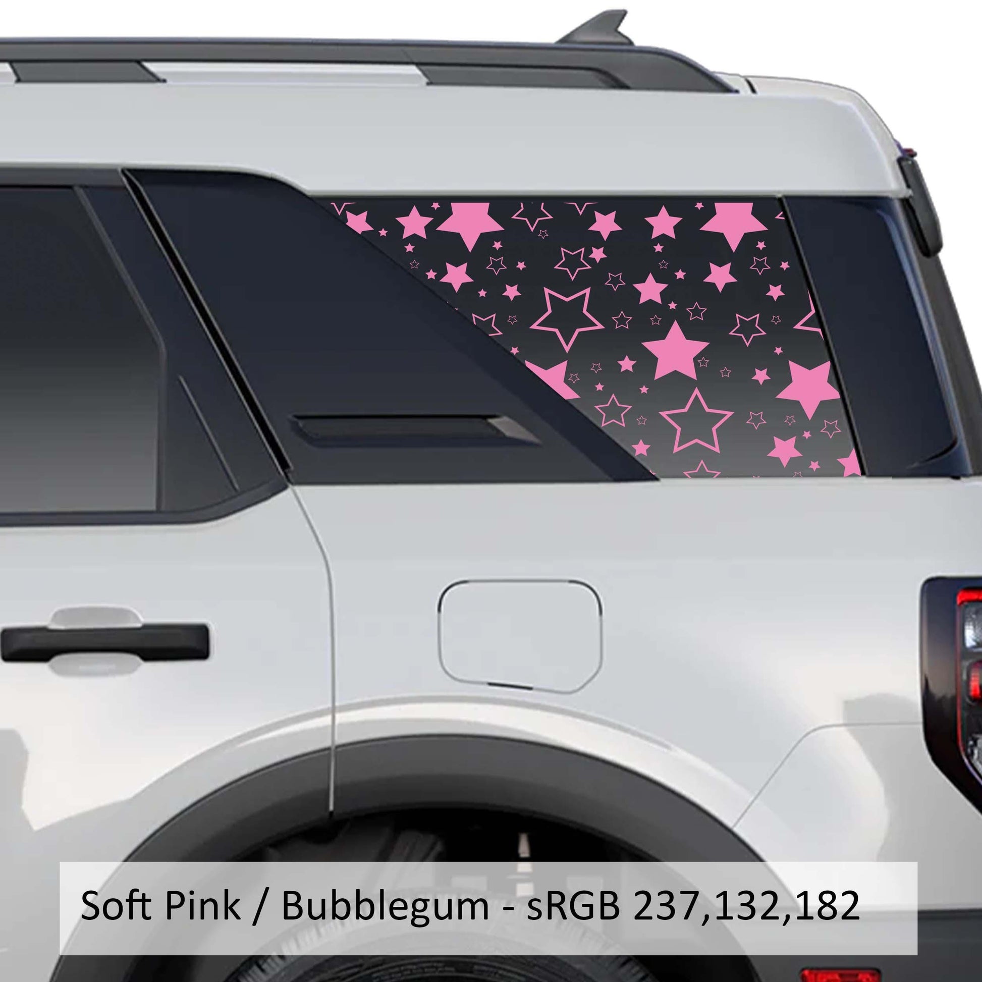 Starfield Pattern Rear Quarter Window Decals Fits 2021+ Bronco Sport