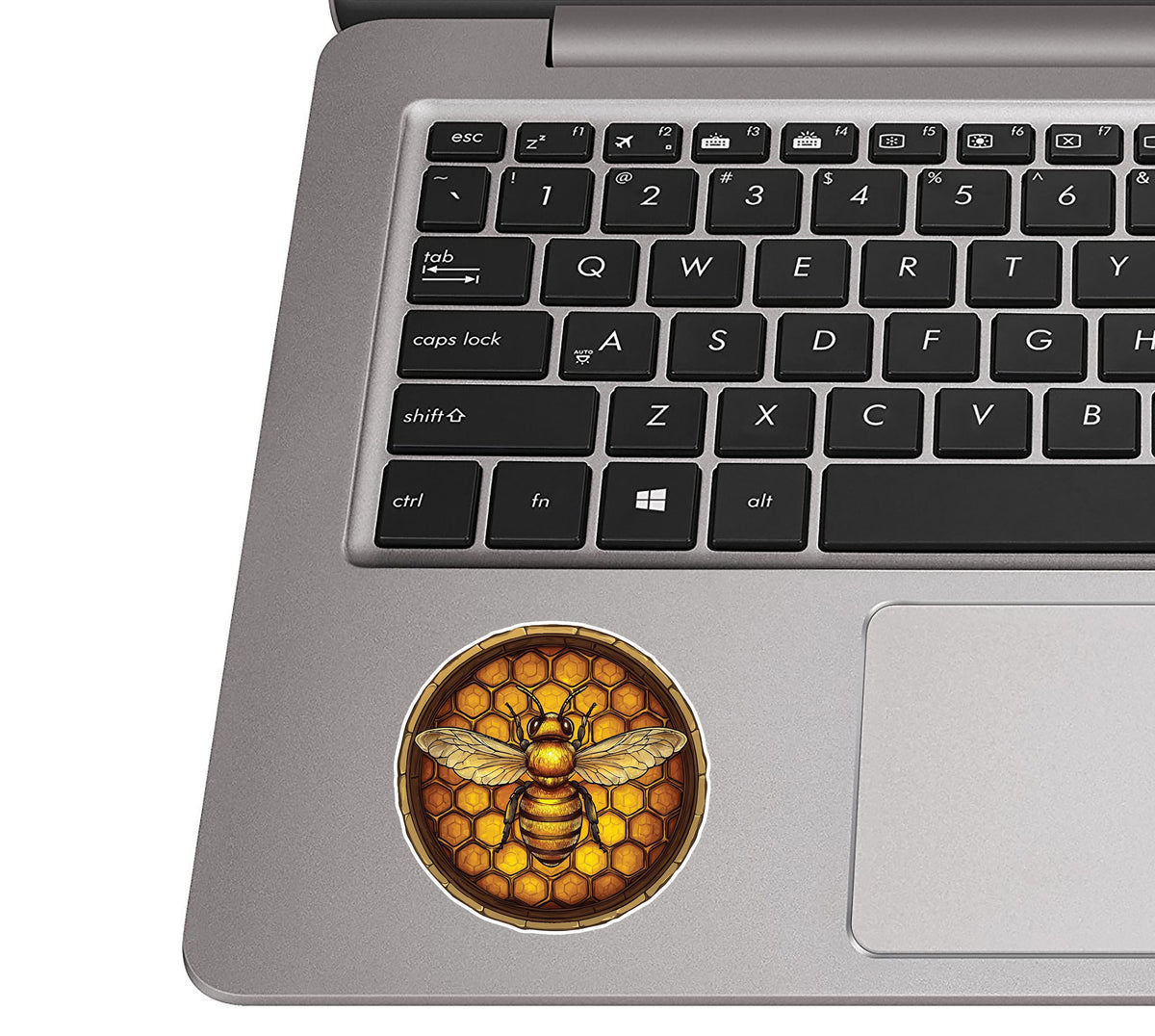 Honeycomb Bee Vinyl Sticker | Beehive Decal for Laptop, Water Bottle, Car | Nature-Inspired Cute Travel Gift
