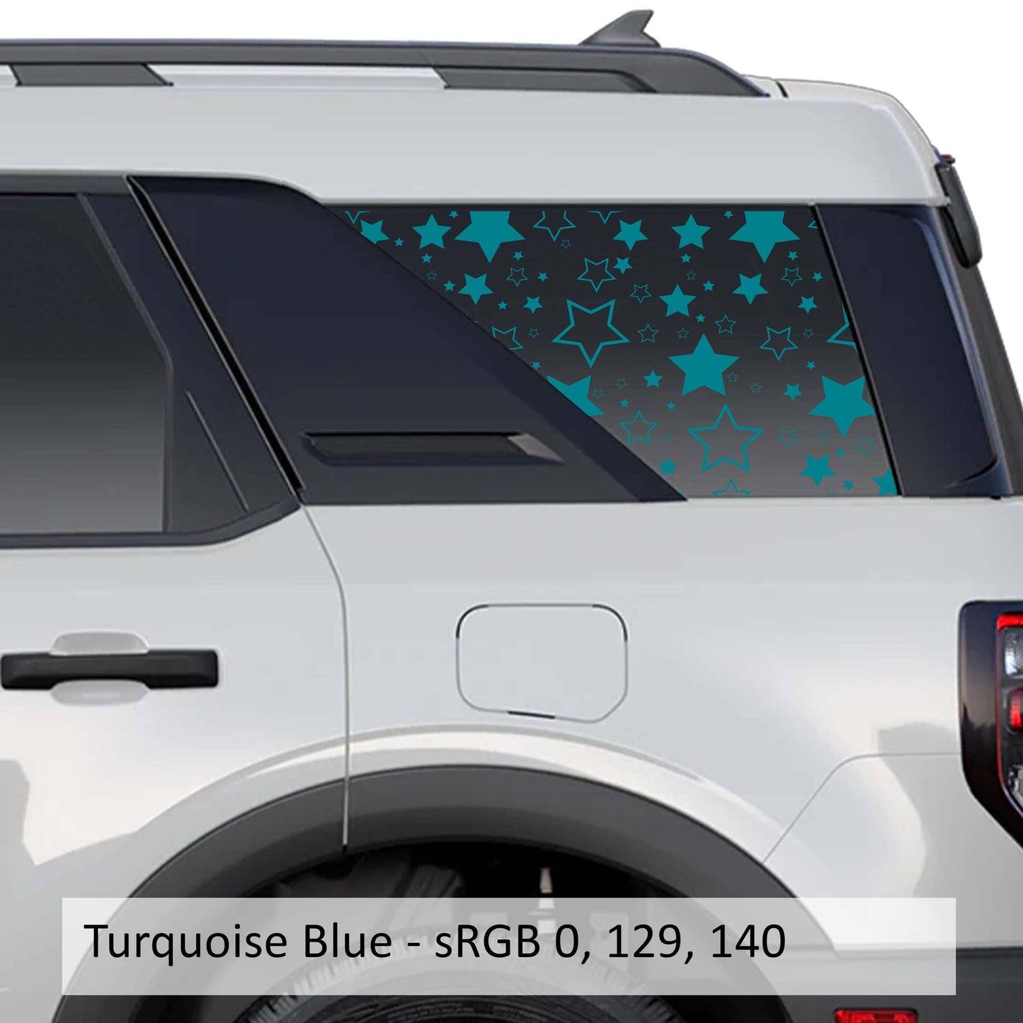 Starfield Pattern Rear Quarter Window Decals Fits 2021+ Bronco Sport