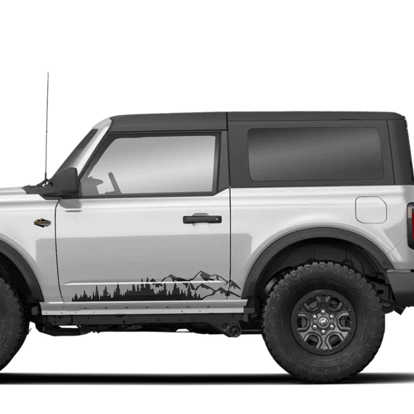 Mountain Forest 2Pcs Side Panel Vinyl Decal Fits Ford Bronco (2-Door) 2020 - Current