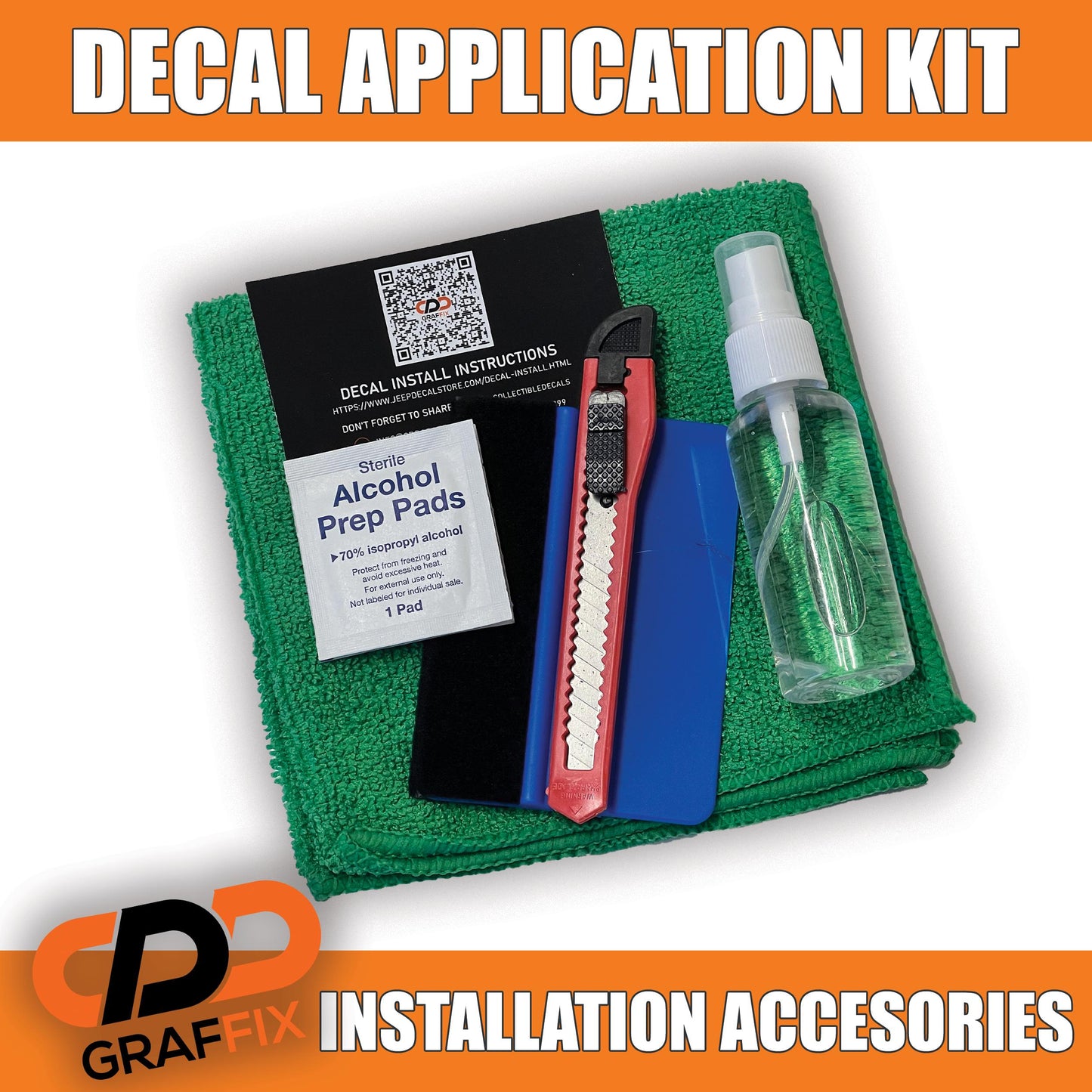 Vinyl Decal Wet Dry Installation Kit DIY Vinyl Sign Sticker Applicator Tool for Applying Stickers Wraps Window Graphic Lettering