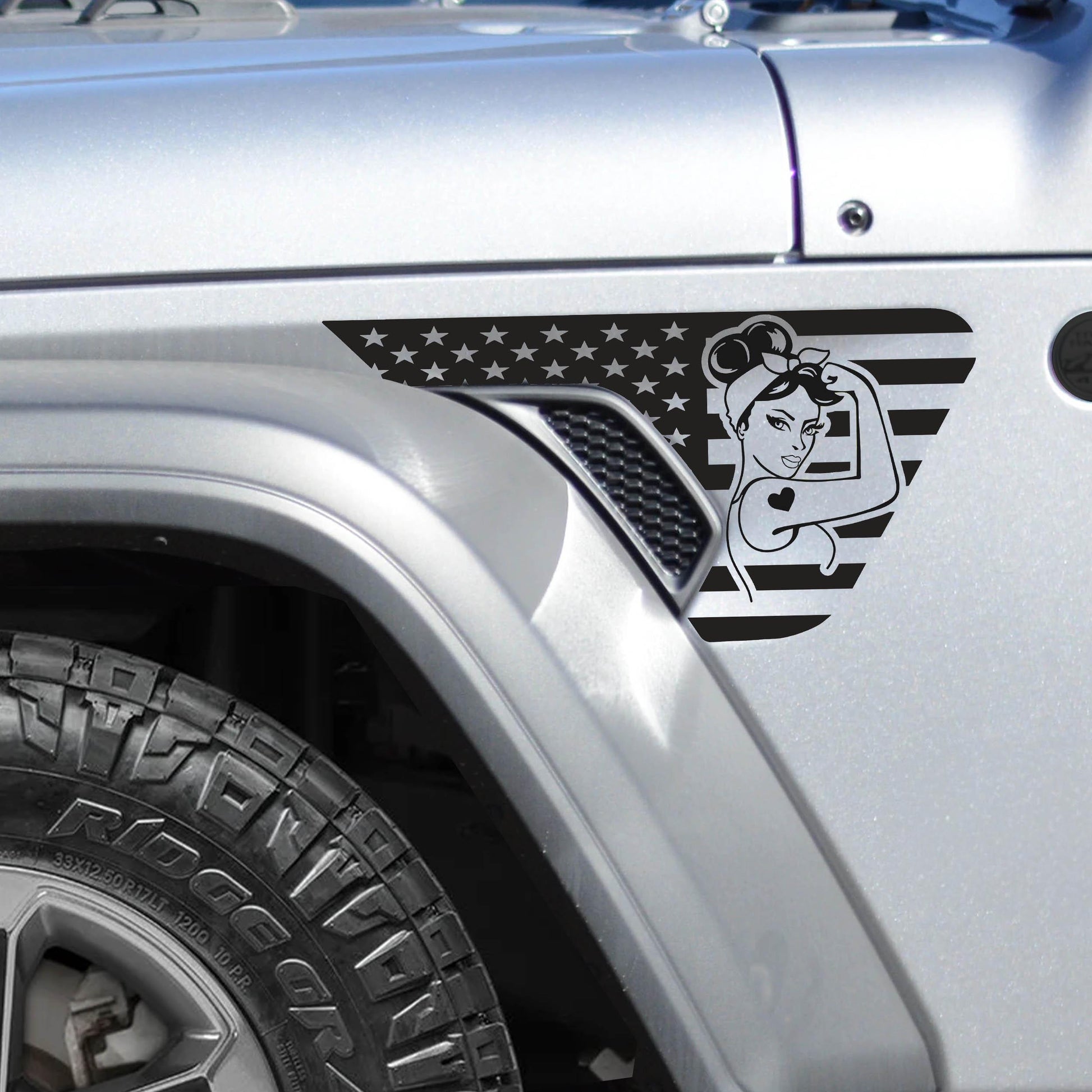 American Revolution Fender Vent Vinyl Decal - Fits Jeep Wrangler JL/Jeep Gladiator JT 2018+