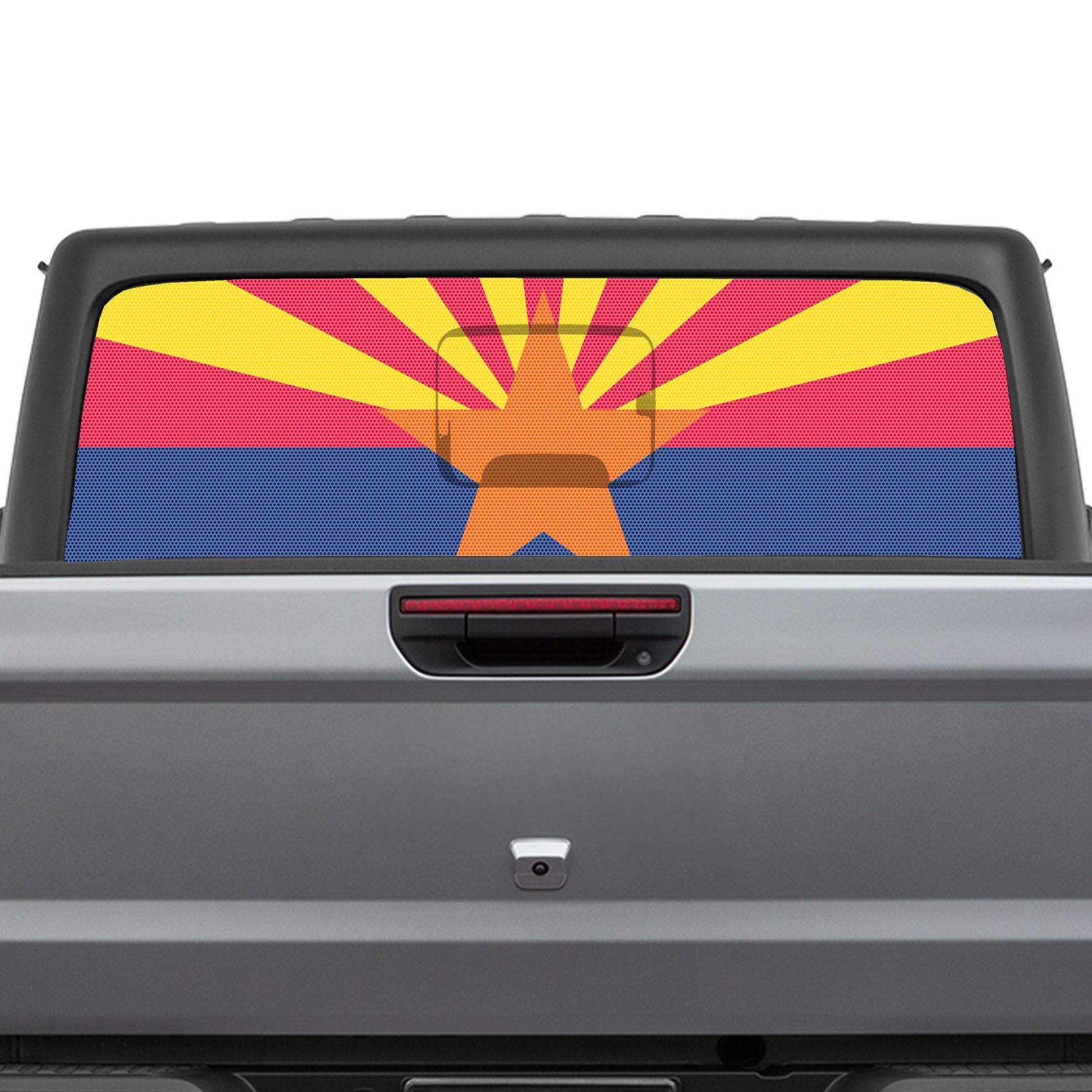 Arizona State Flag Perforated Rear Window Decal – Fits Jeep Gladiator 2020–Current