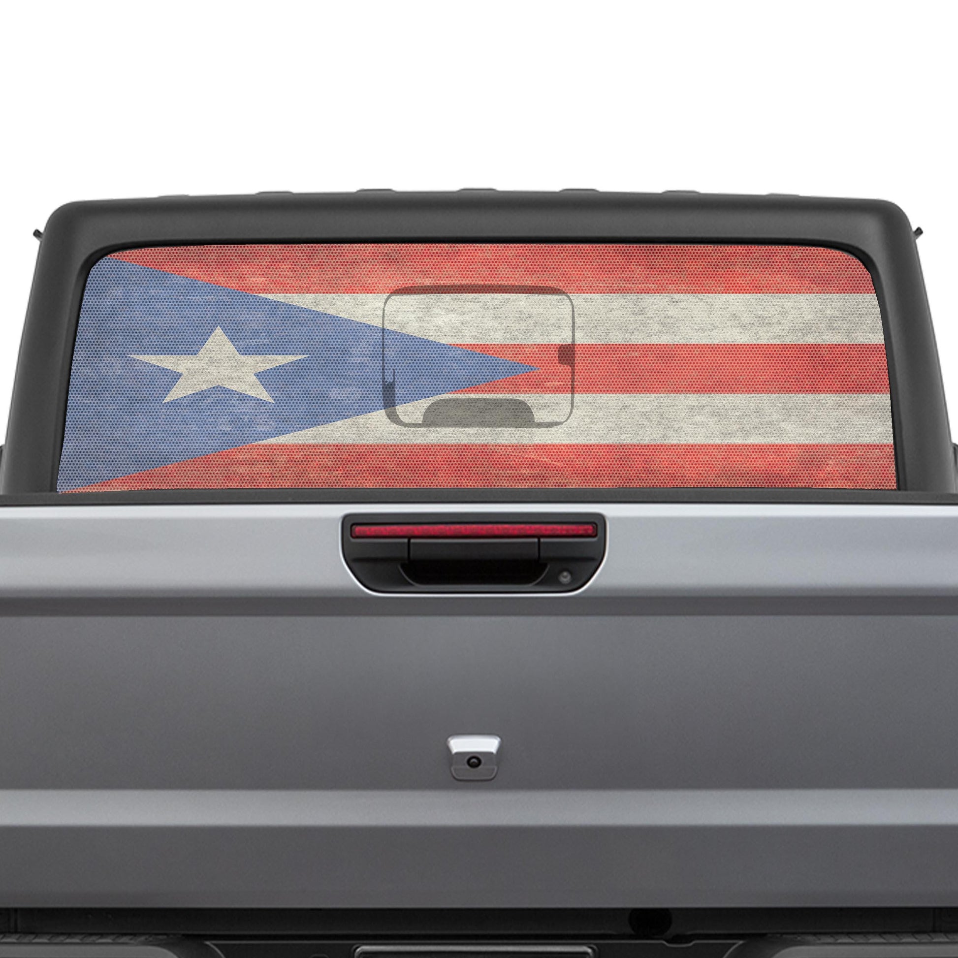 Puerto Rico Flag Perforated Rear Window Decal – Fits Jeep Gladiator 2020–Current