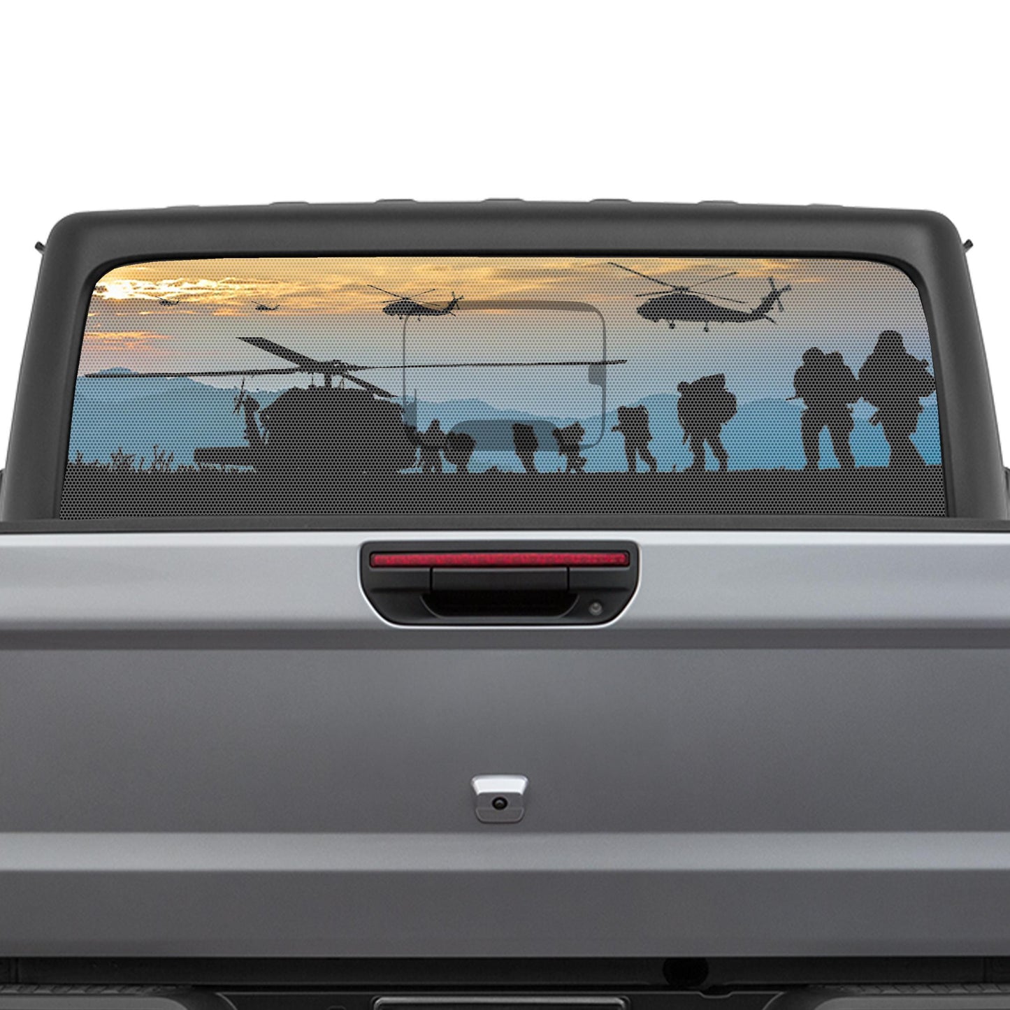 Black Hawk Tactical Evac Perforated Rear Window Decal – Fits Jeep Gladiator 2020–Current
