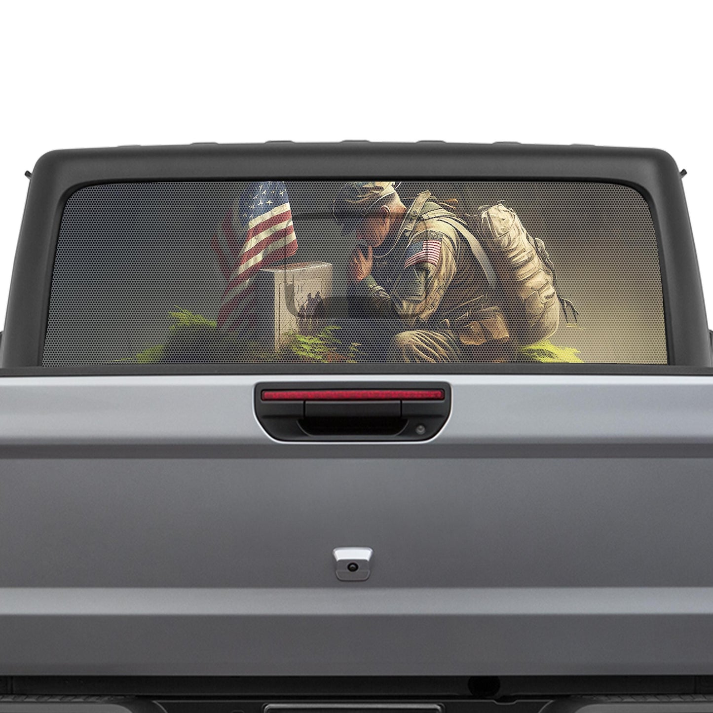A Soldier's Prayer Perforated Rear Window Decal – Fits Jeep Gladiator 2020–Current