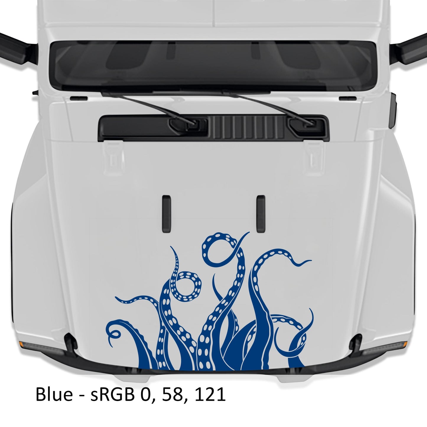 Kraken Octopus Tentacle Vinyl Hood Decal - Fits 2018+ Jeep Wrangler JL/Jeep Gladiator JT Sport/Sahara/Overland Models