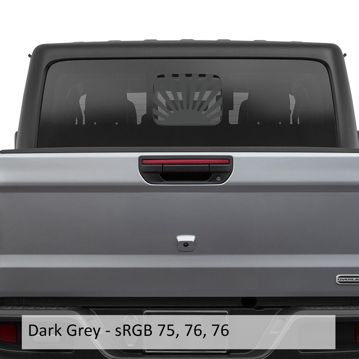 Rising Sun Vinyl Decal Rear Sliding Window Fits Jeep Gladiator 2020+