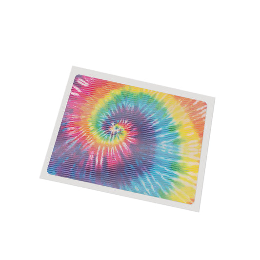 Tye DIe Rear Sliding Window Printed See Through Decal Fits Jeep Gladiator (2020-2025)