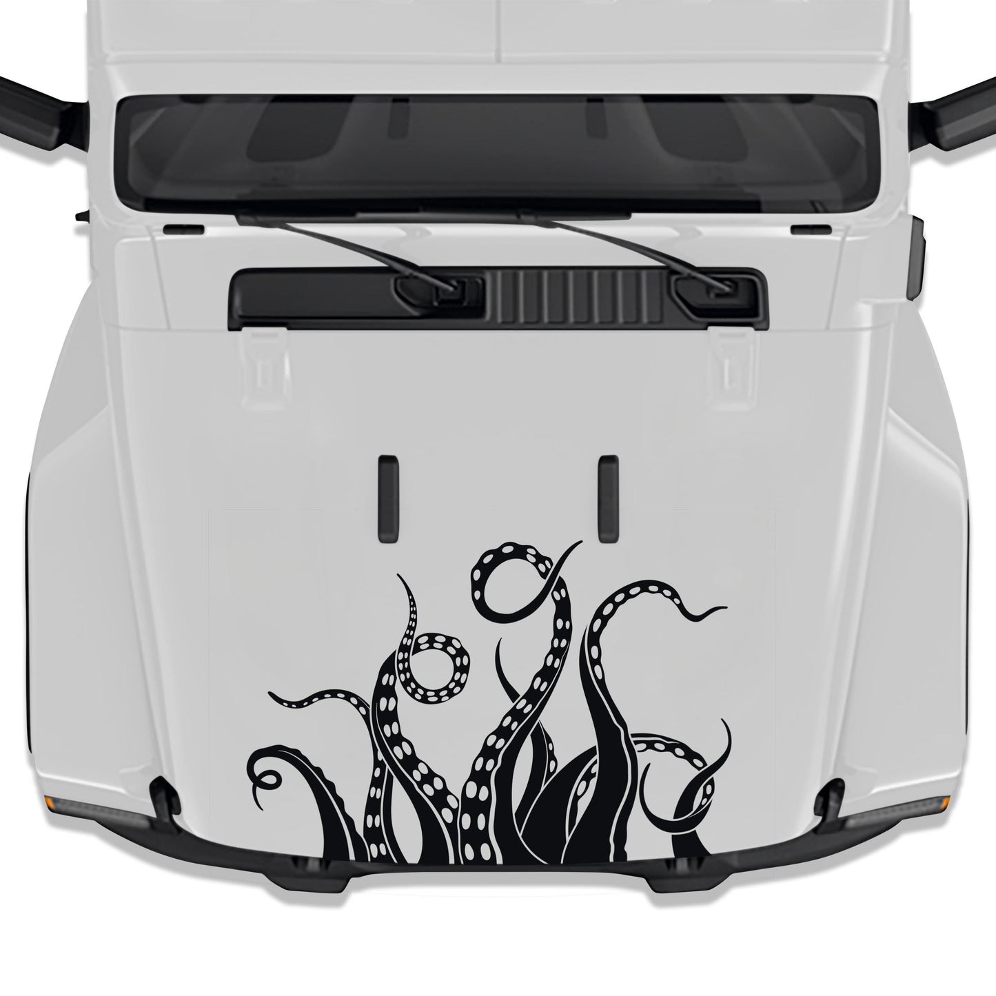 Kraken Octopus Tentacle Vinyl Hood Decal - Fits 2018+ Jeep Wrangler JL/Jeep Gladiator JT Sport/Sahara/Overland Models