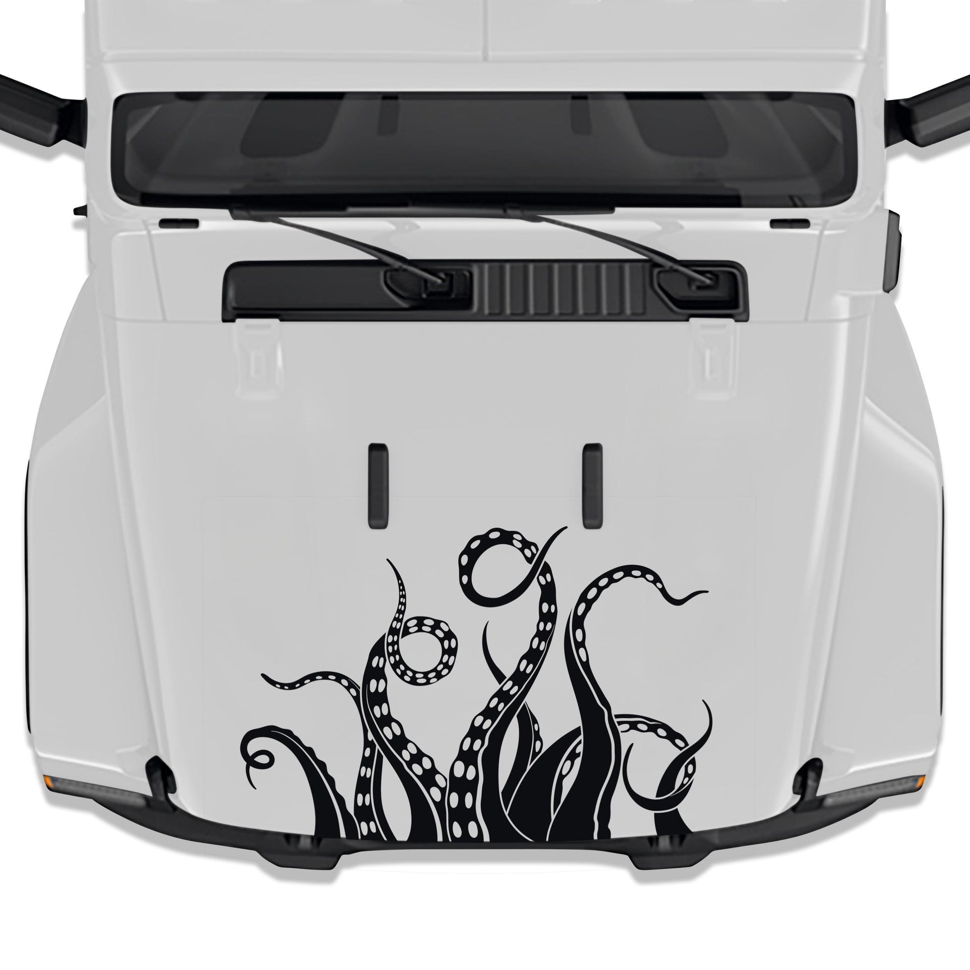 Kraken Octopus Tentacle Vinyl Hood Decal - Fits 2018+ Jeep Wrangler JL/Jeep Gladiator JT Sport/Sahara/Overland Models