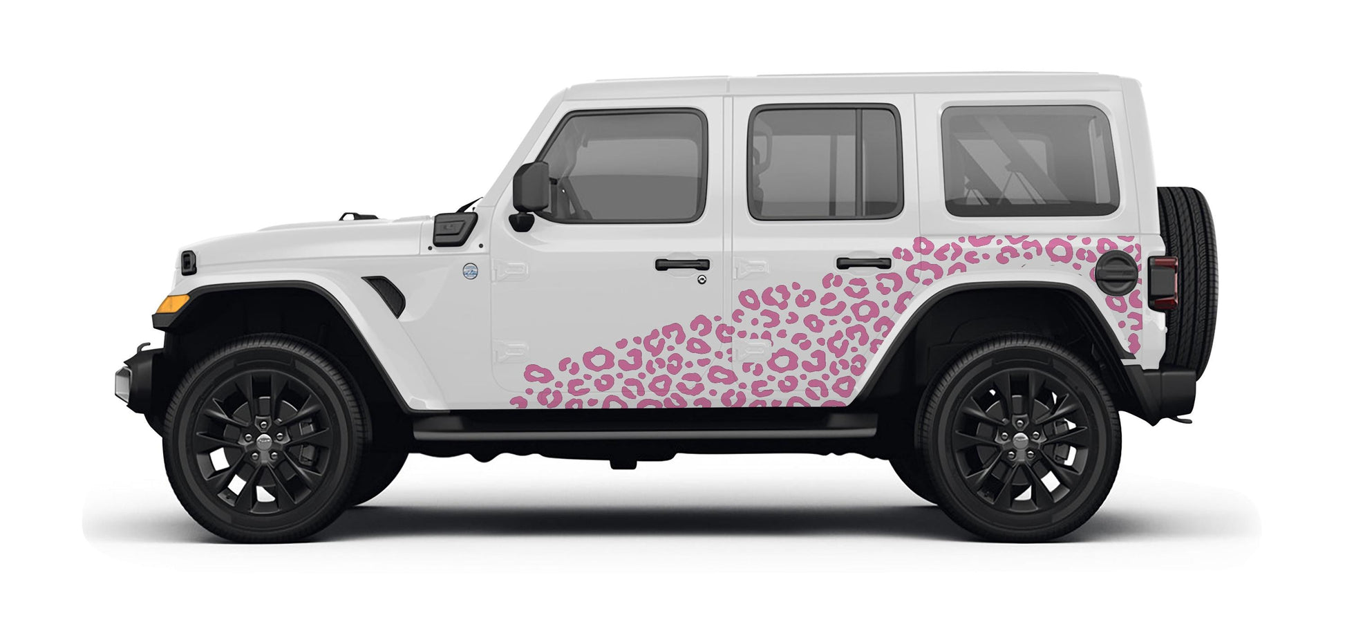 Leopard Print Side Body Vinyl Decal Graphic Kit for Jeep Wranglers 2018 to Current Models