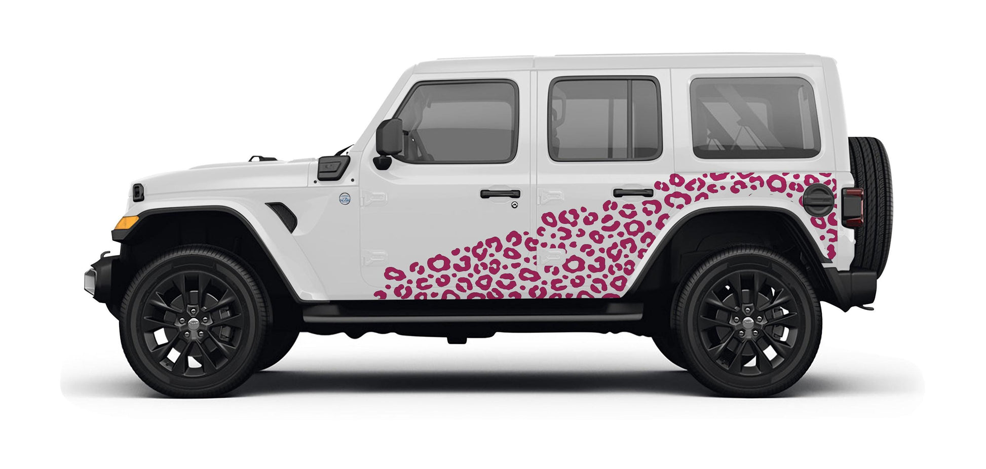 Leopard Print Side Body Vinyl Decal Graphic Kit for Jeep Wranglers 2018 to Current Models