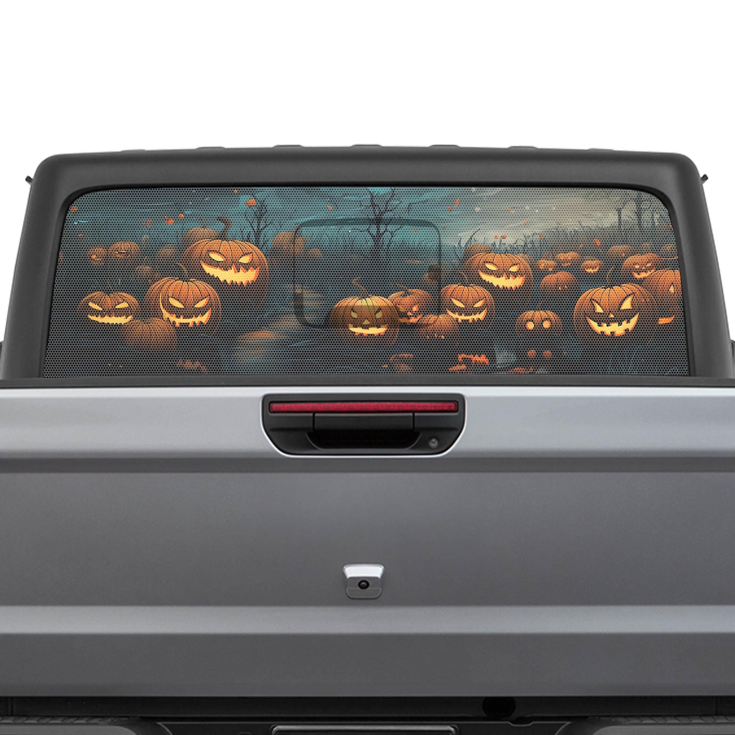 Halloween Pumpkin Patch Perforated Rear Window Decal – Fits Jeep Gladiator 2020–Current