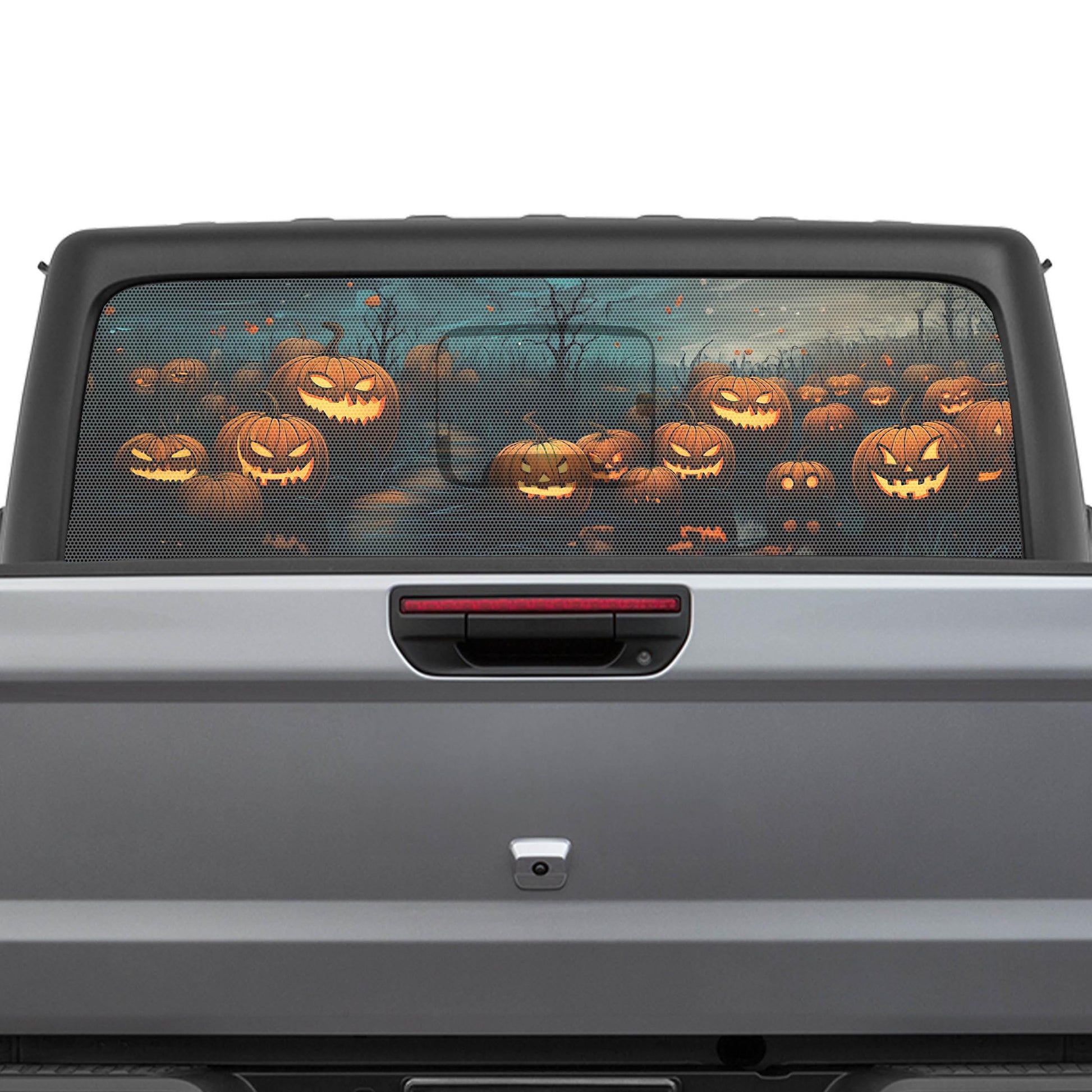 Halloween Pumpkin Patch Perforated Rear Window Decal – Fits Jeep Gladiator 2020–Current