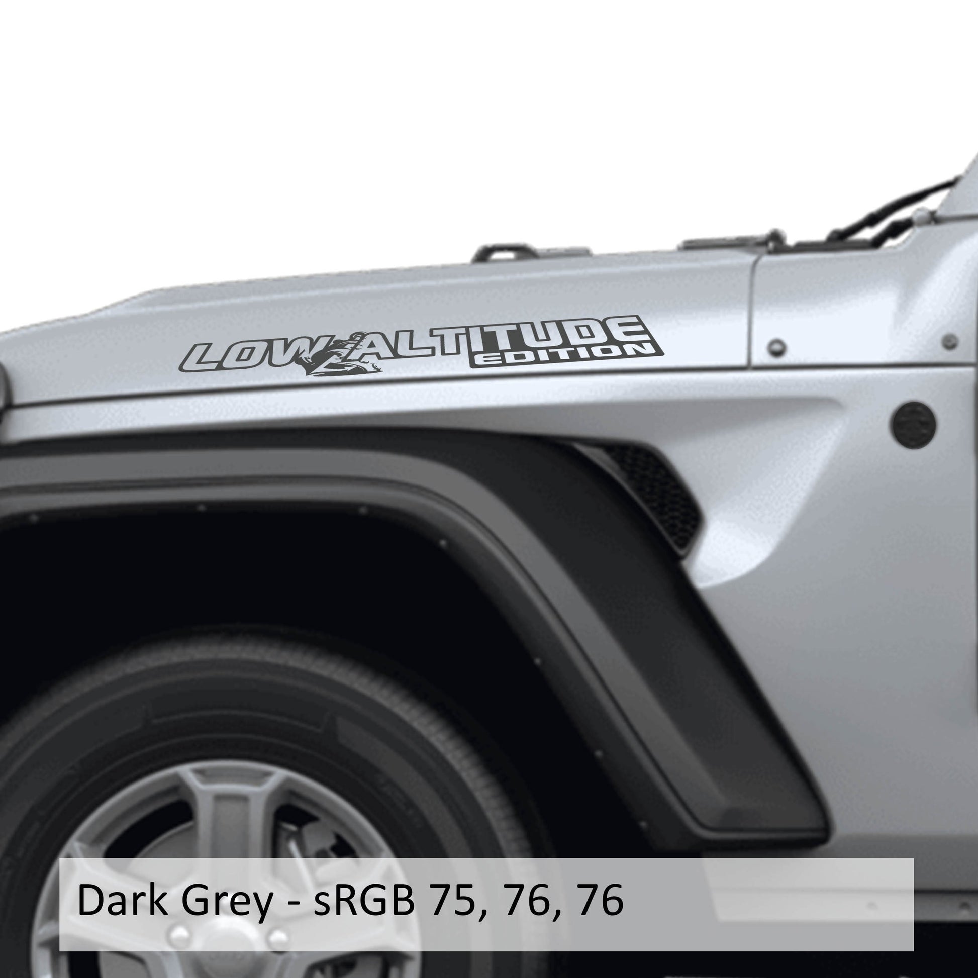 Low Altitude Edition Vinyl Transfer Hood Decals, Custom Off-Road Graphics for Jeep Wrangler JL and Gladiator JT, Durable Unique Design
