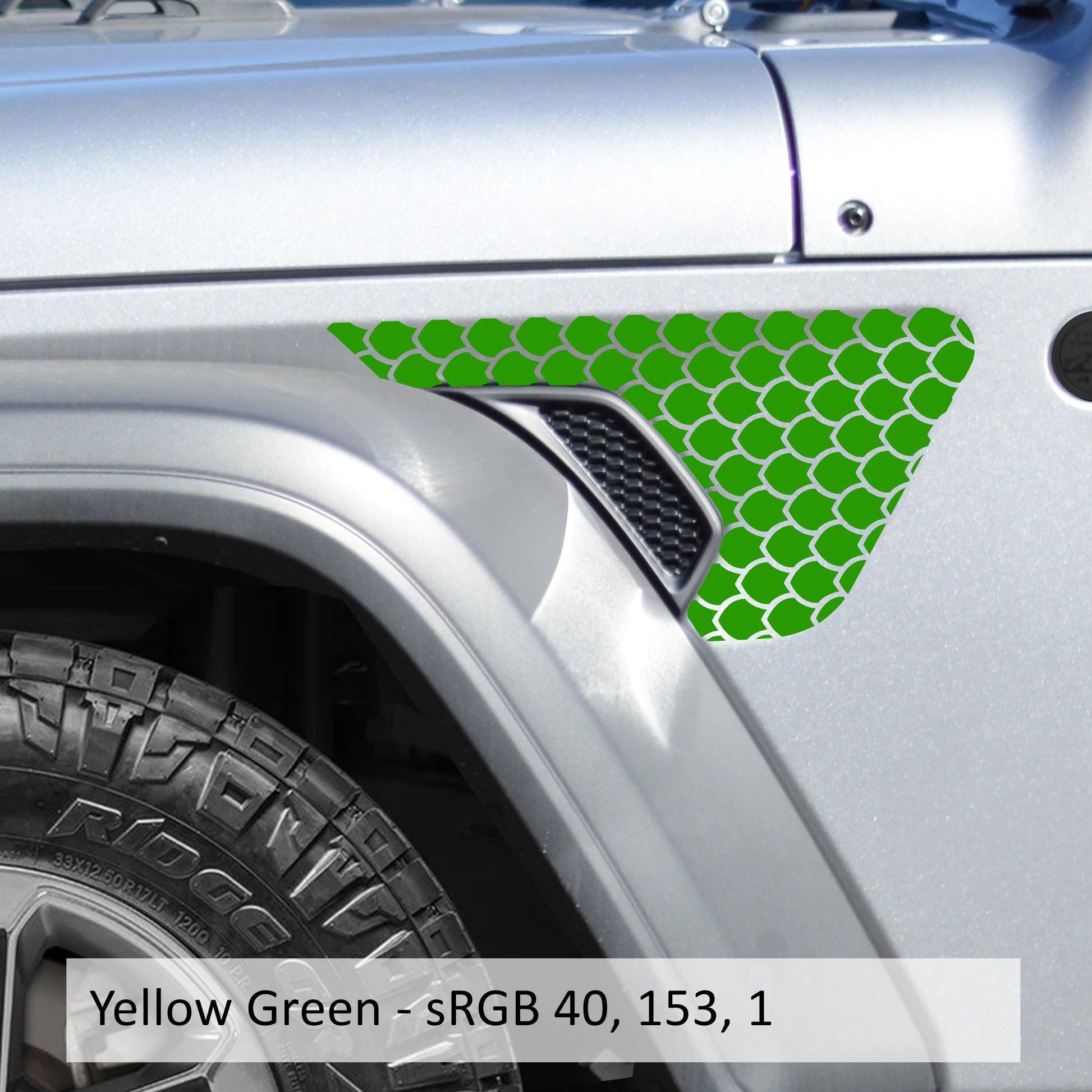 Dragon Scale Fender Vent Vinyl Decal - Fits Jeep Wrangler JL/Jeep Gladiator JT 2018+