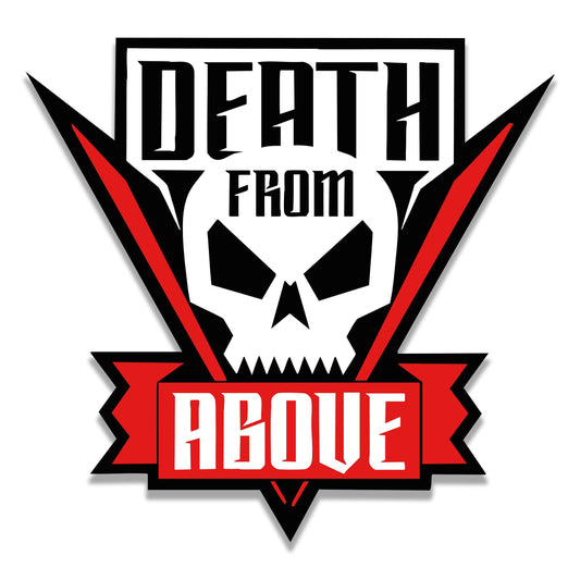 Death From Above Sticker Retro Movie Vinyl Sticker Waterproof Decal for Car Truck Laptop Toolbox Offroad Gift