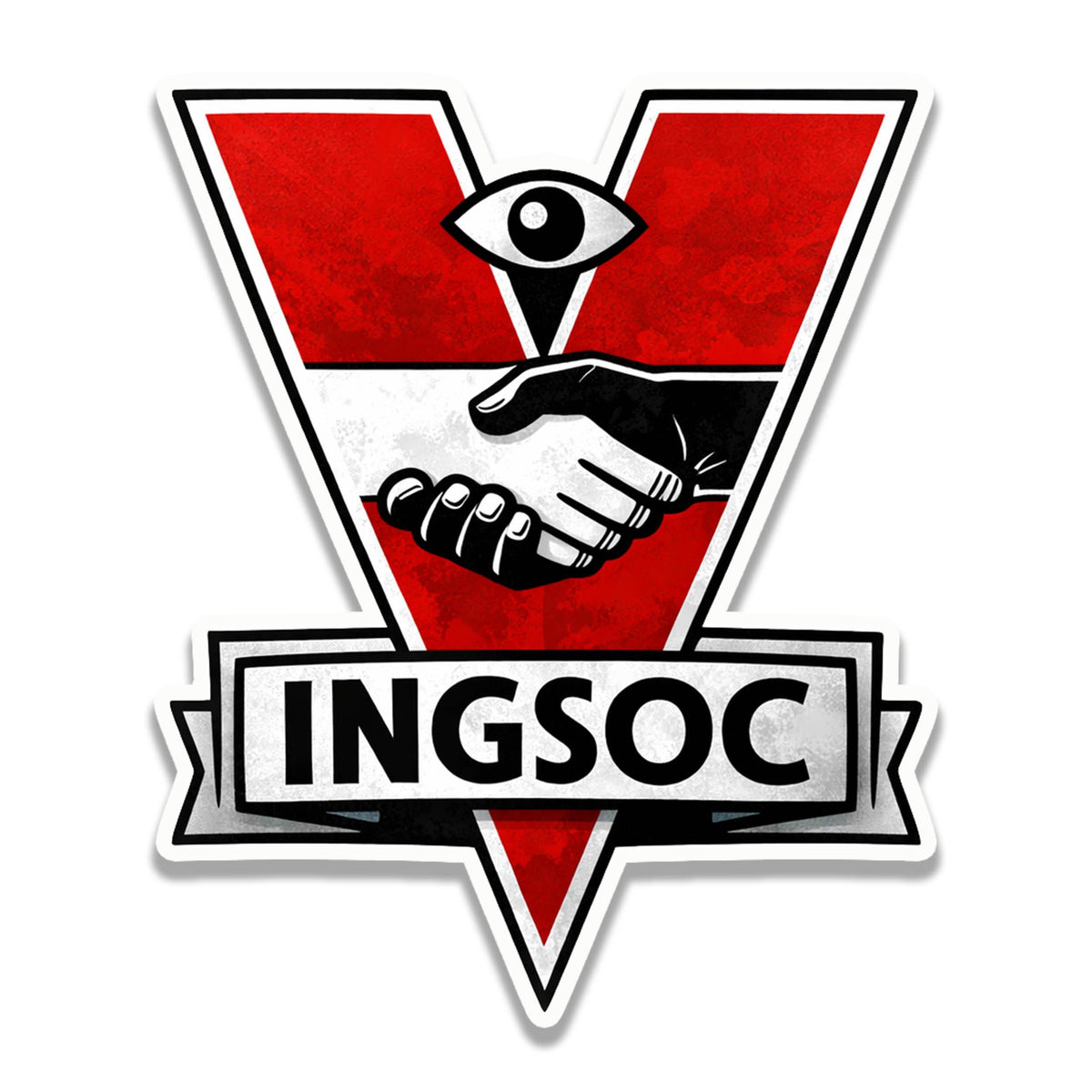 Orwell 1984 Ingsoc Vinyl Decal Funny Political Sticker Dystopian Bumper Decal Free Speech Anti Tyranny Orwellian Gift
