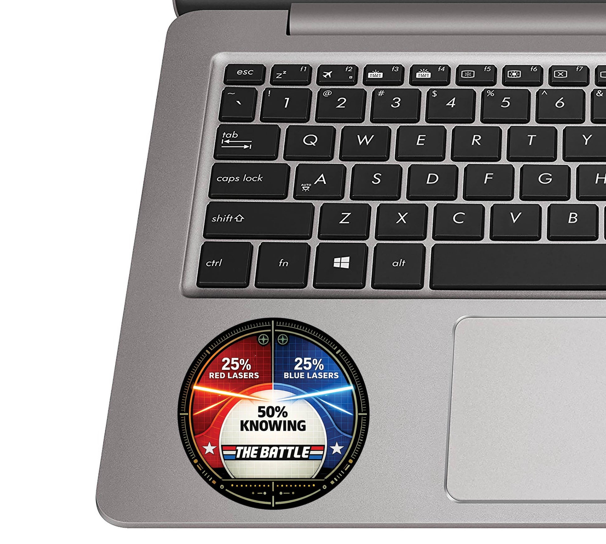 Laser Guided Knowledge Tactical Battle Sticker Retro Military Humor