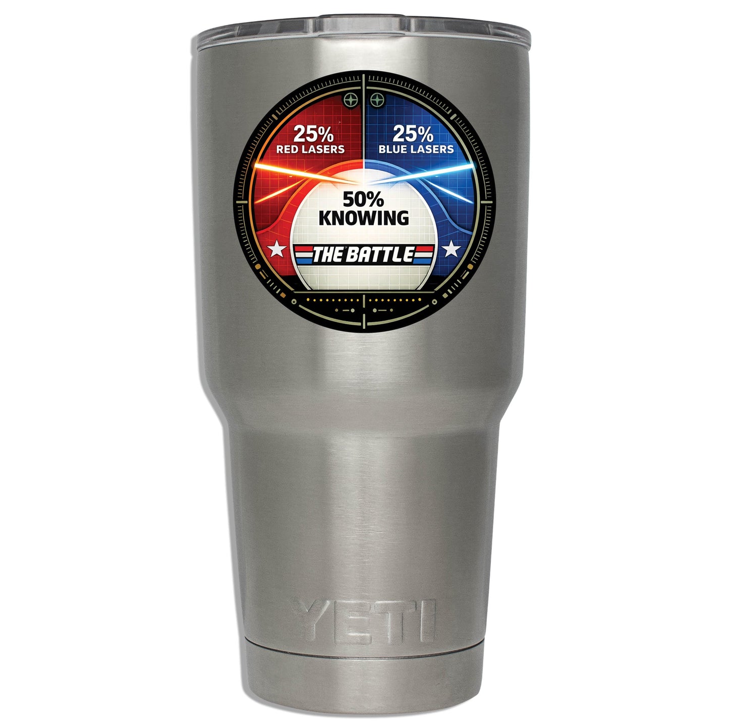 Laser Guided Knowledge Tactical Battle Sticker Retro Military Humor