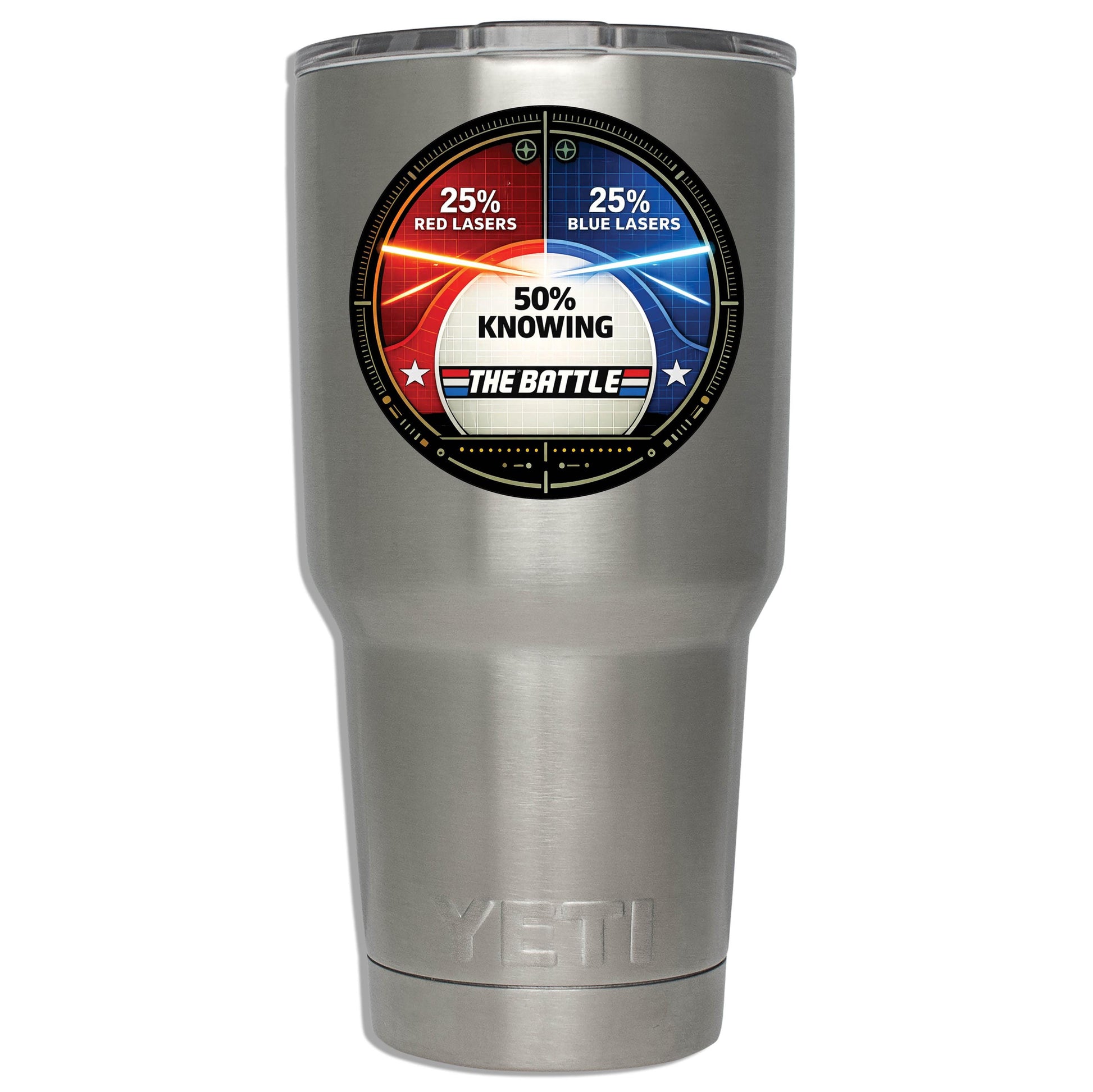 Laser Guided Knowledge Tactical Battle Sticker Retro Military Humor