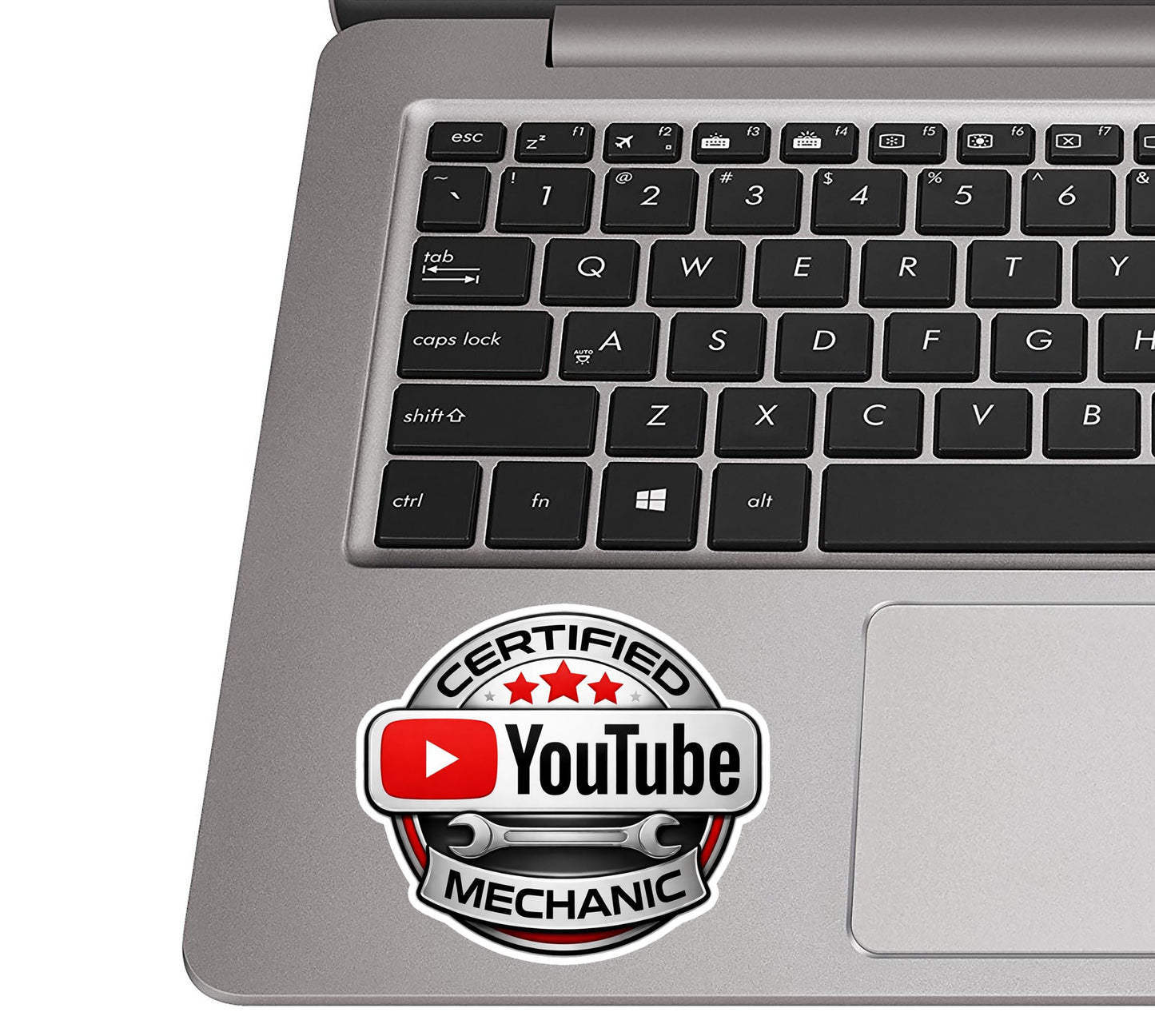 Certified YouTube Mechanic Funny Vinyl Sticker Mechanic Garage Humor Decal