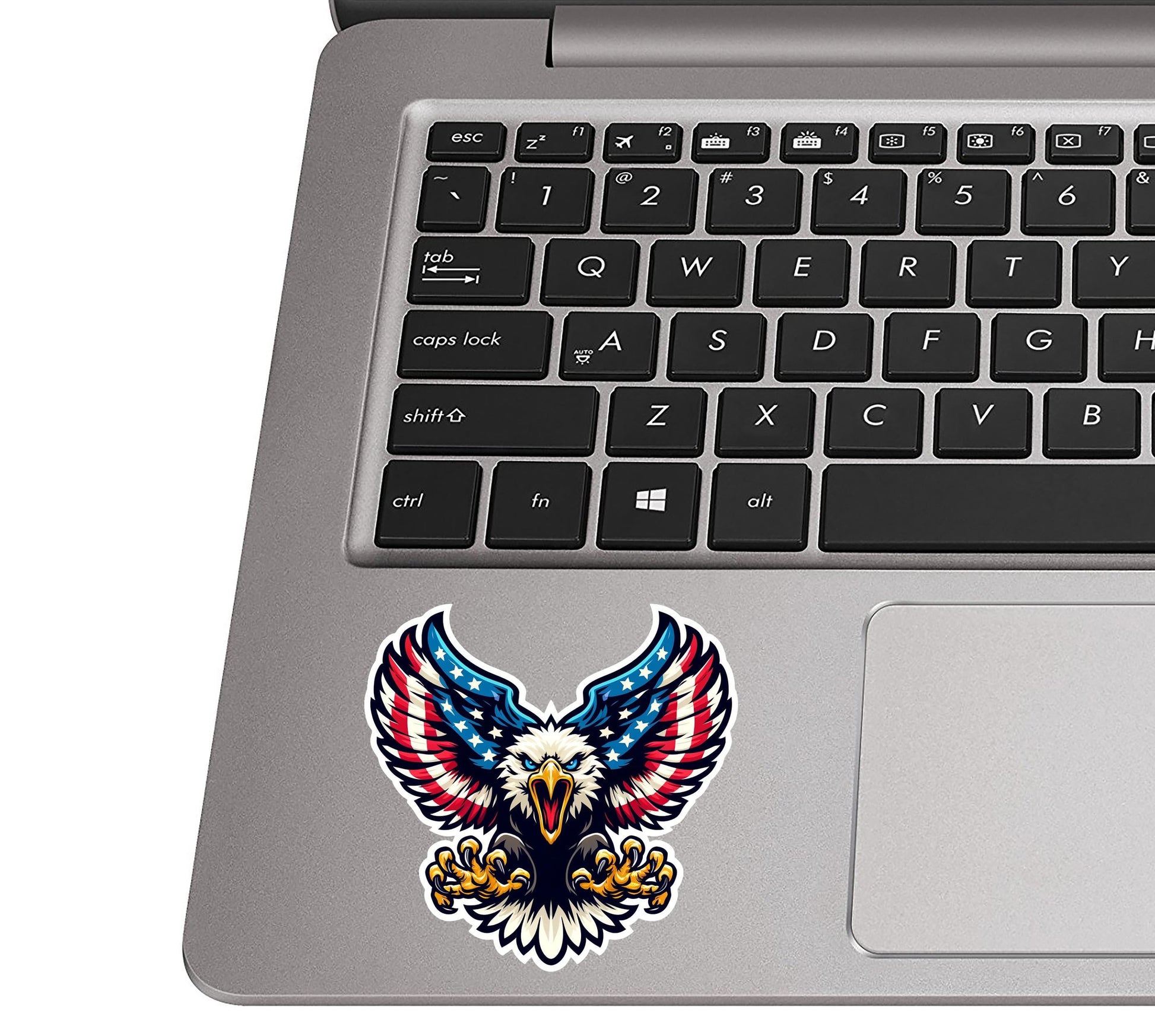 Screaming Red White & Blue Patriotic Bald Eagle Vinyl Sticker