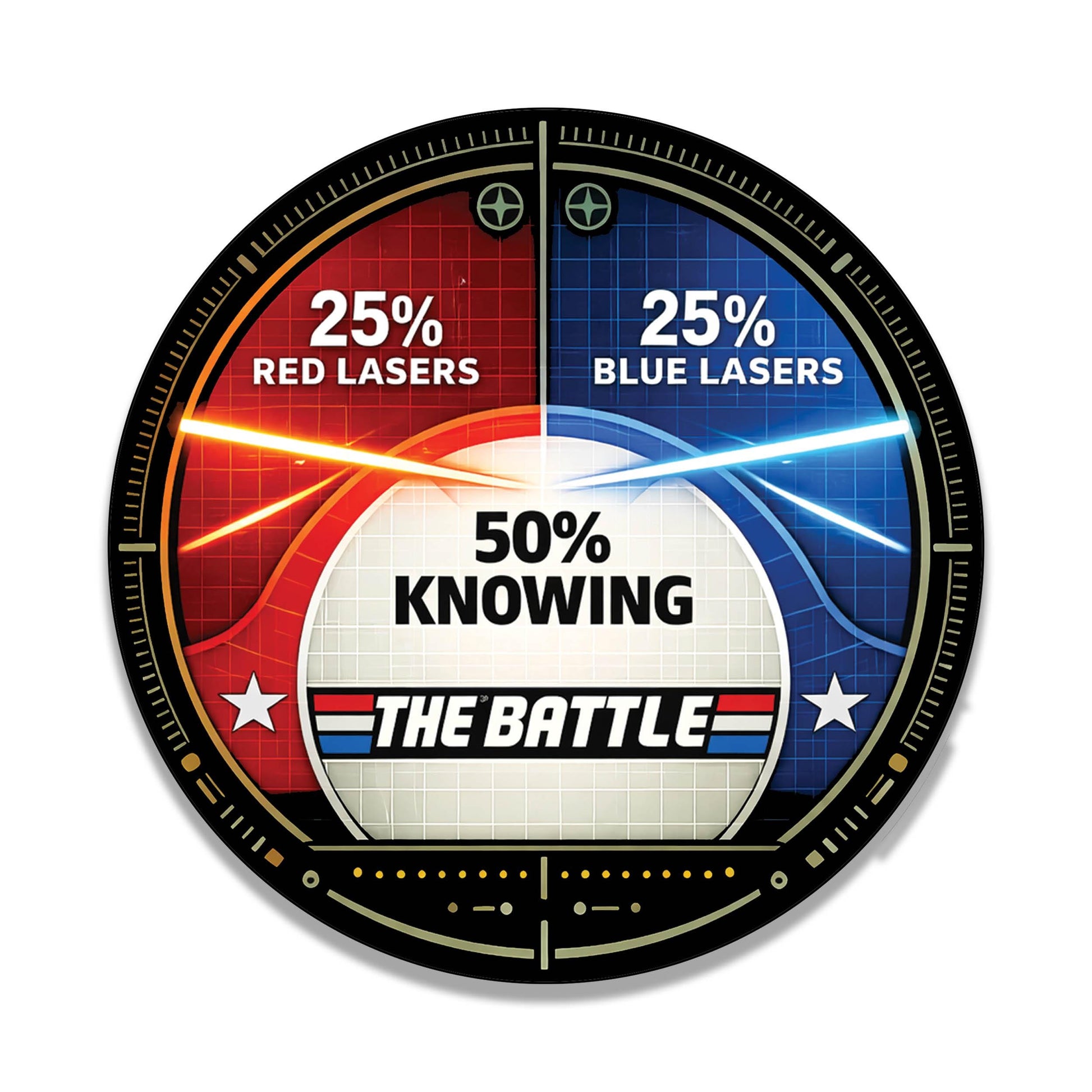 Laser Guided Knowledge Tactical Battle Sticker Retro Military Humor