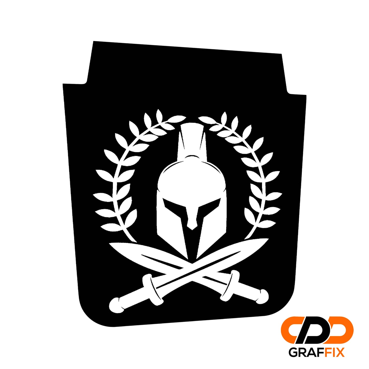 Spartan Leaf Blackout Hood Vinyl Decal Graphic - Fits 2007 - 2017 Jeep Wrangler JK/JKU Models