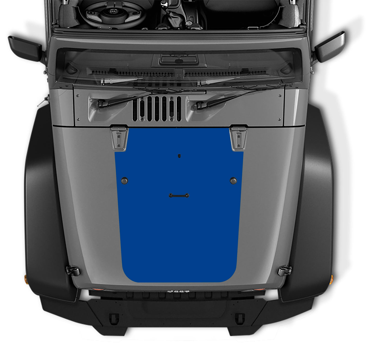 JK/JKU Blackout Hood Vinyl Decal Graphic - Fits 2007 - 2017 Jeep Wrangler JK/JKU Models