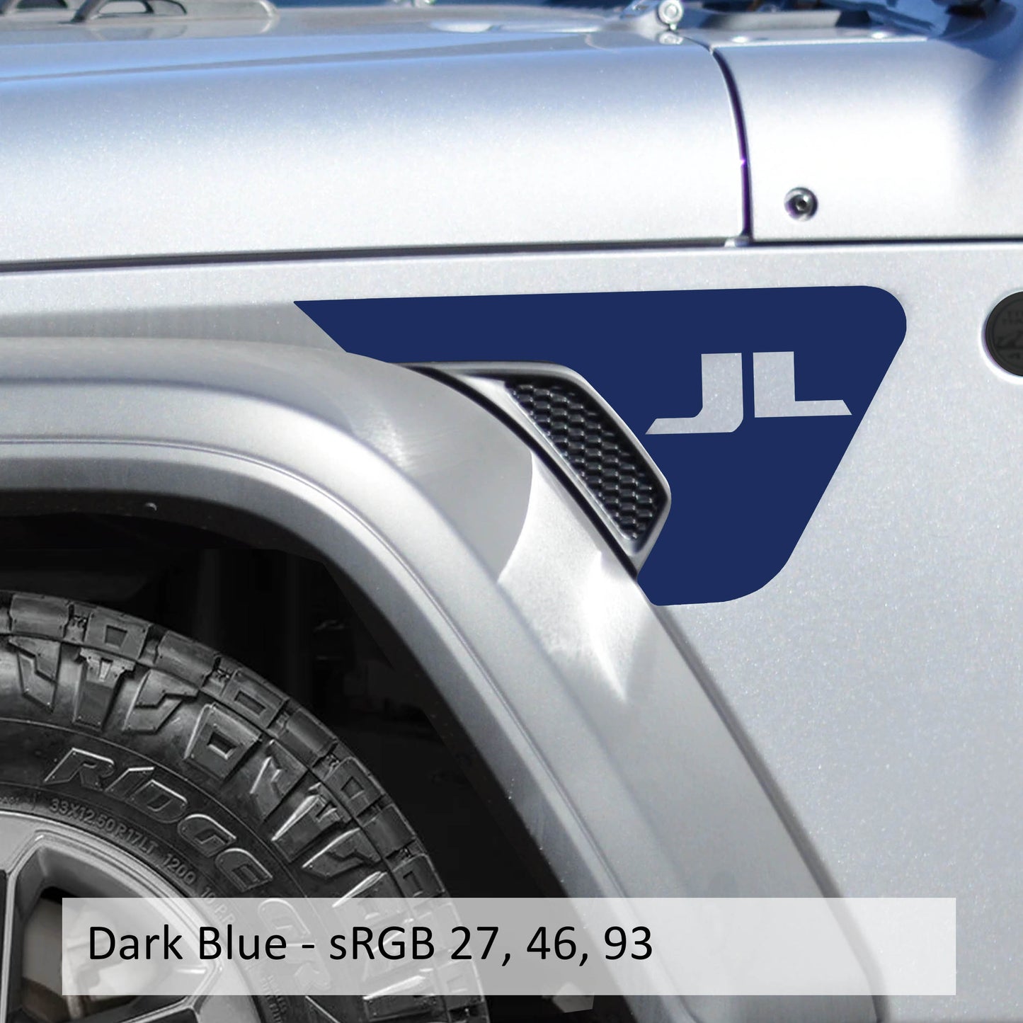 JL Lettering Fender Vent Vinyl Decal - Fits Jeep Wrangler JL/Jeep Gladiator JT 2018+