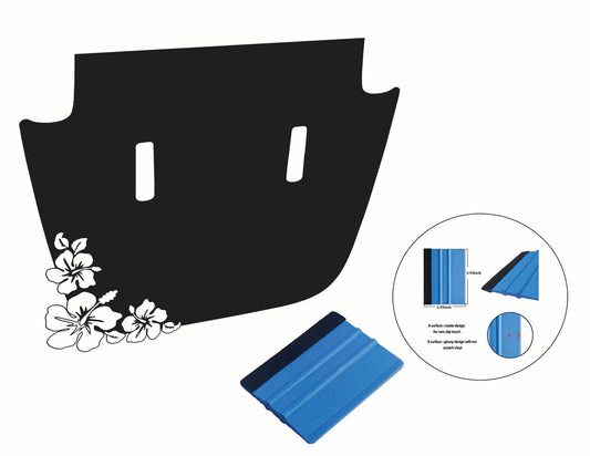 Hibiscus Flower Blackout Hood Decal for JL/JT Sport/Sahara/Overland 2018-Present Models