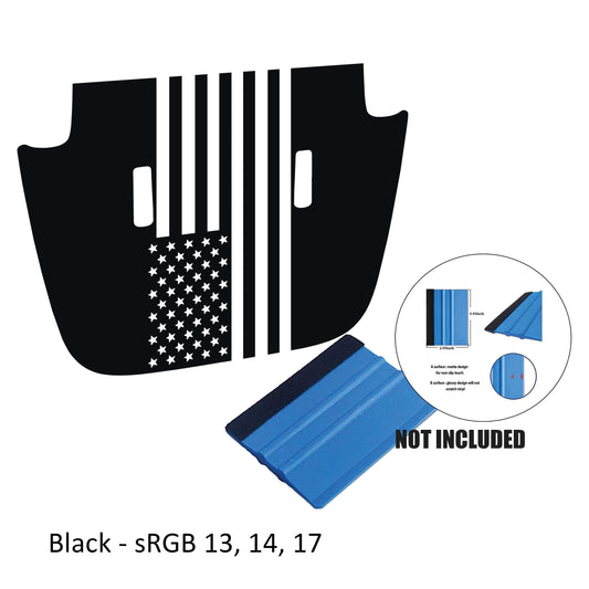 American Flag Blackout Hood Decal for JL/JT Sport/Sahara/Overland 2018+