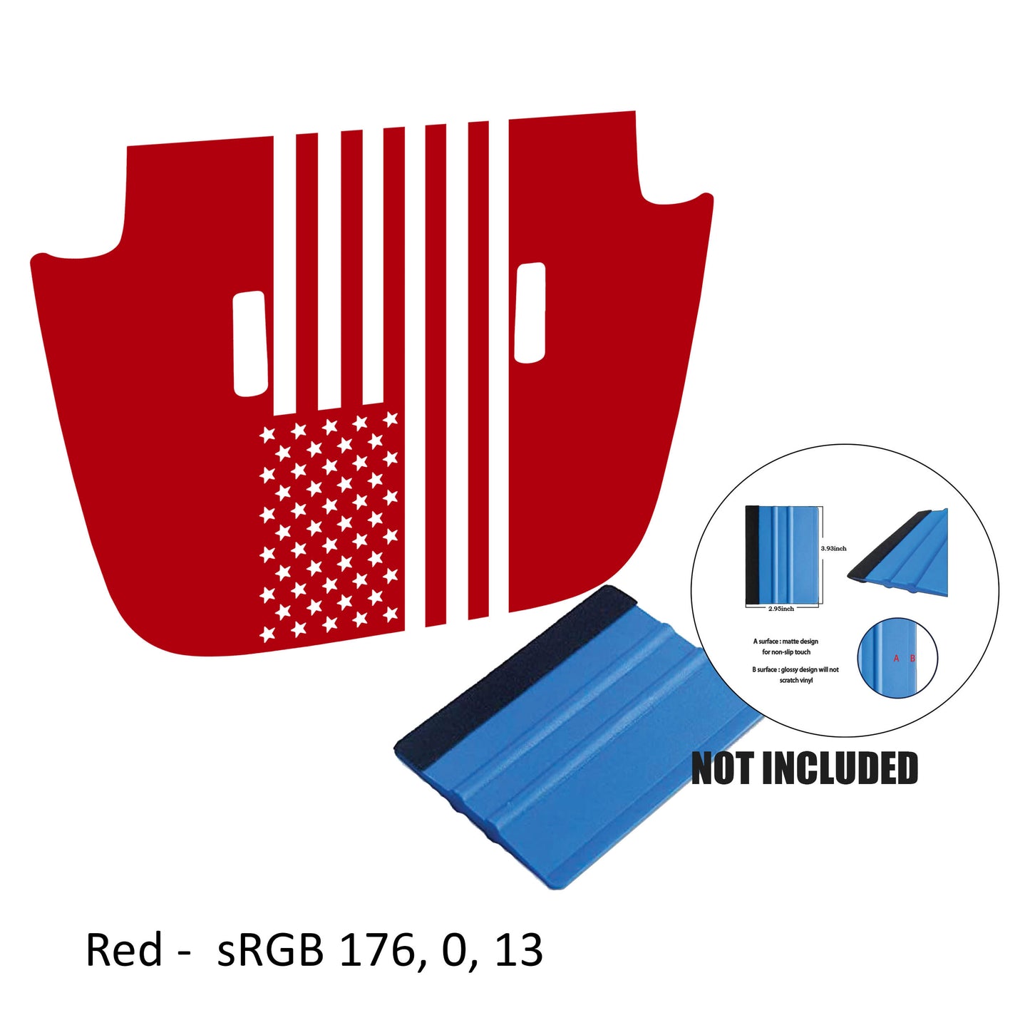 American Flag Blackout Hood Decal for JL/JT Sport/Sahara/Overland 2018+