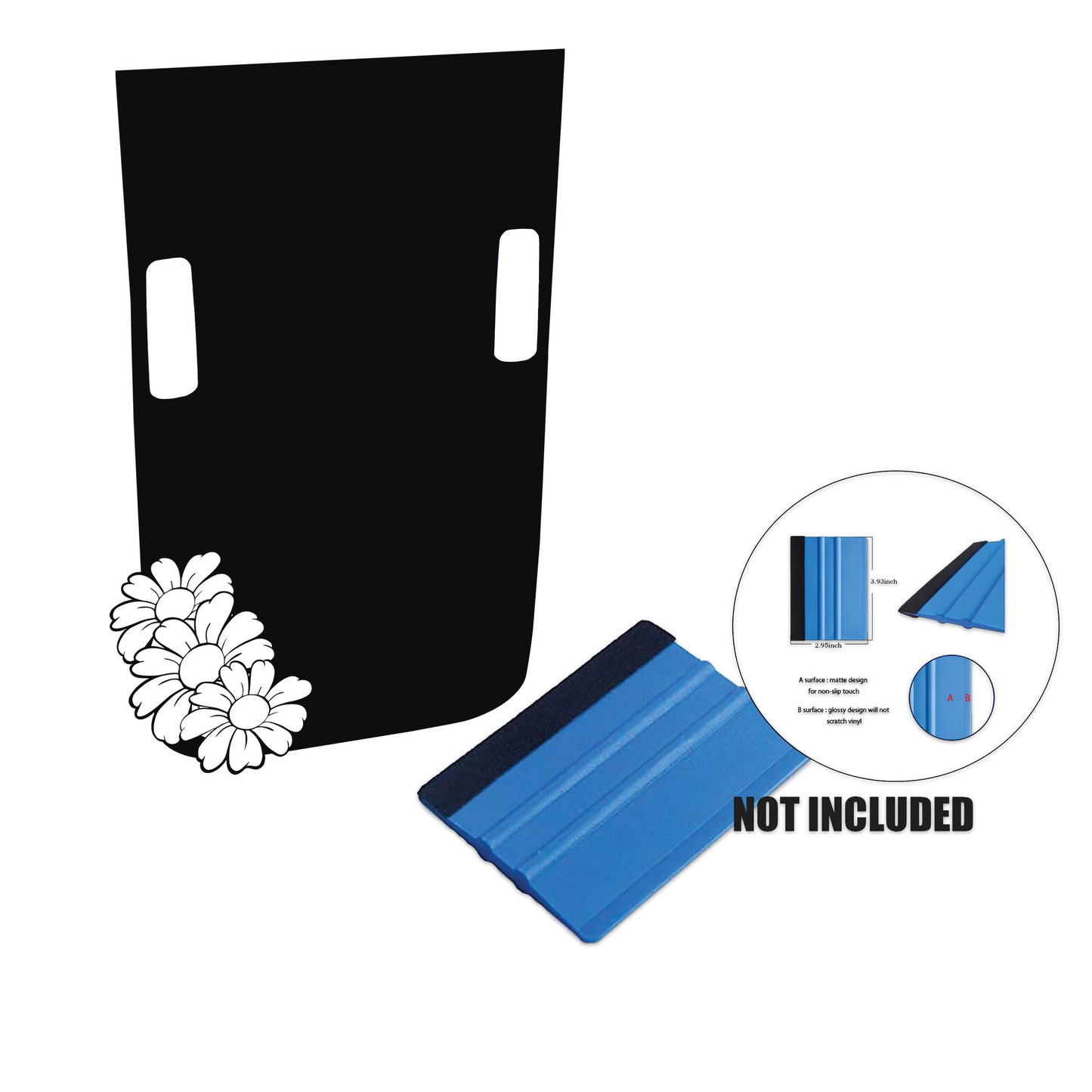 Daisy Flower Power-Dome Blackout Vinyl Hood Decal - Fits 2018+ Jeep Wrangler JL/Jeep Gladiator JT Rubicon Models