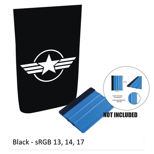 US Military Roundel Blackout Hood Vinyl Decal Graphic - Fits 2018+ Jeep Wrangler& Gladiator Rubicon Hoods