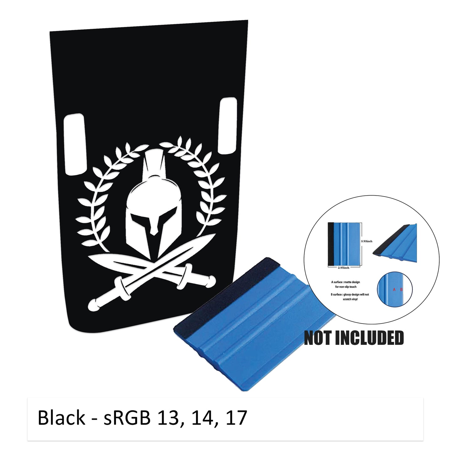 Spartan Laurel Wreath Blackout Hood Vinyl Decal Graphic - Fits 2018+ Jeep Wrangler& Gladiator Rubicon Hoods