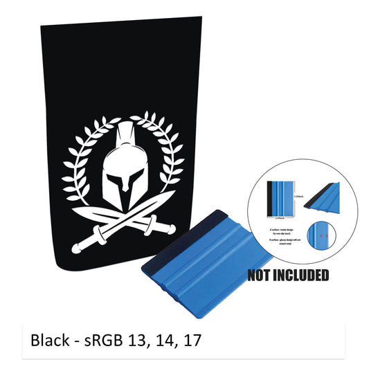 Spartan Laurel Wreath Blackout Hood Vinyl Decal Graphic - Fits 2018+ Jeep Wrangler& Gladiator Rubicon Hoods
