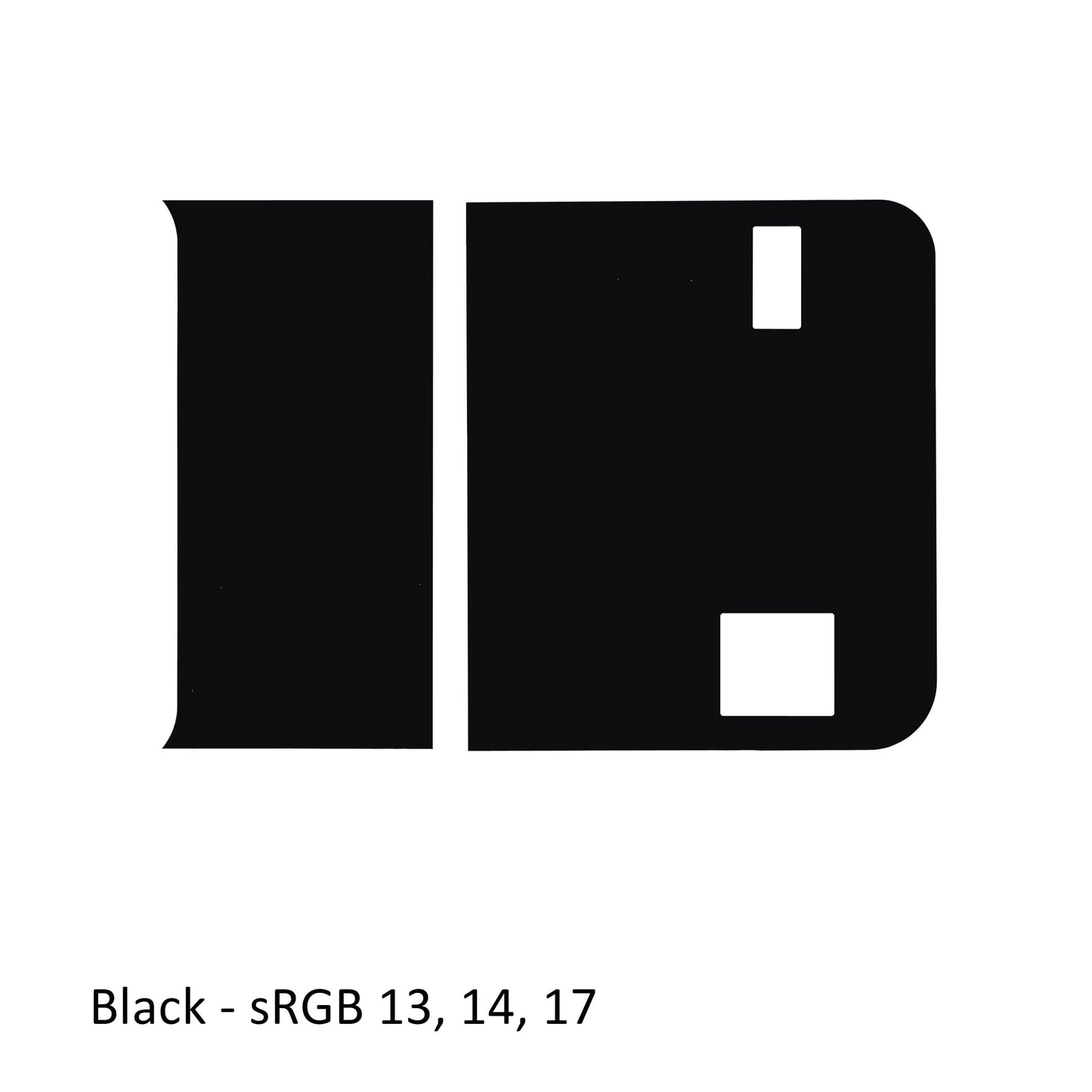 JL Rear Door Tailgate Blackout Decal fits 2018-2025 Jeep Wrangler JL/U