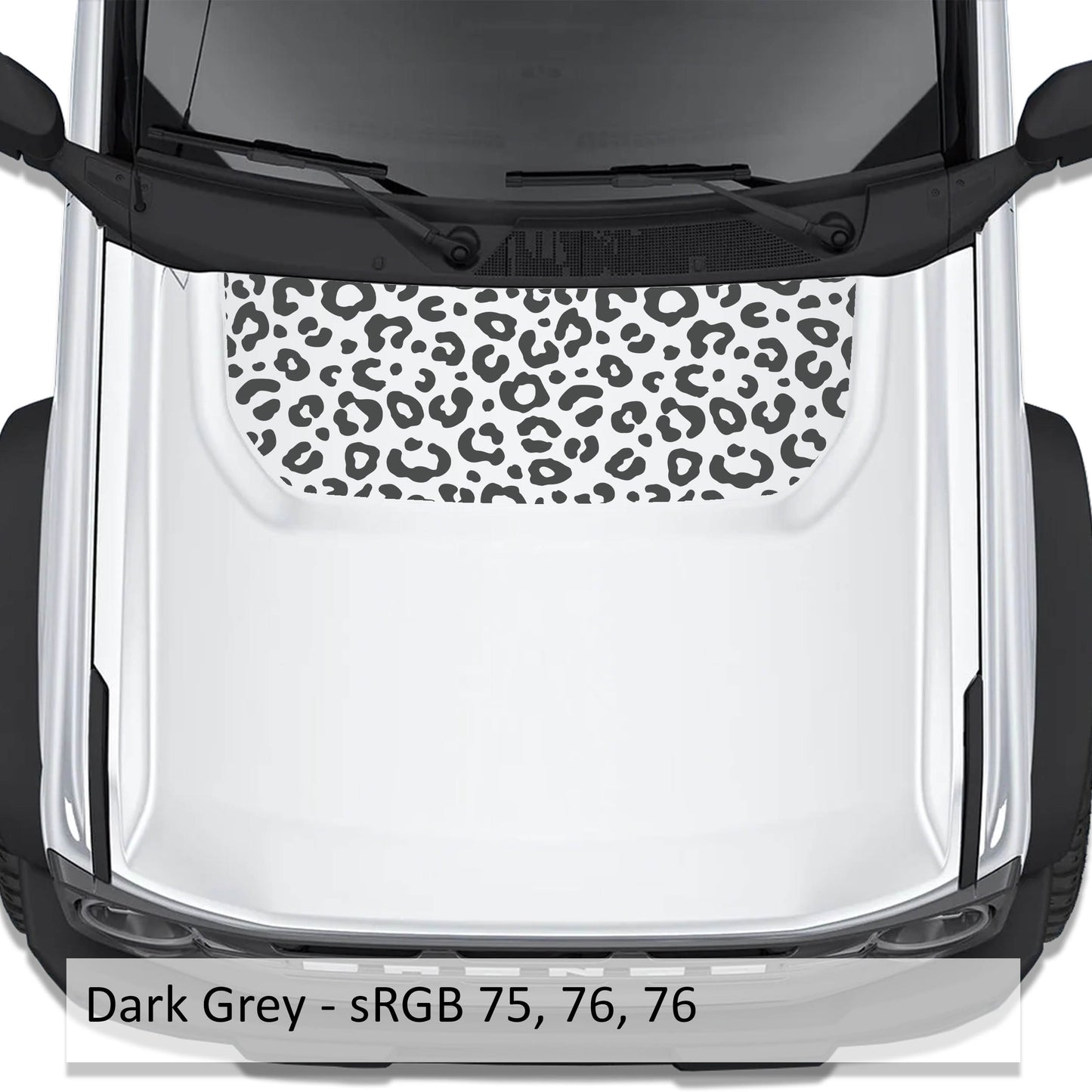Leopard Print  Blackout Hood Vinyl Decal Fits Ford Bronco 2021+