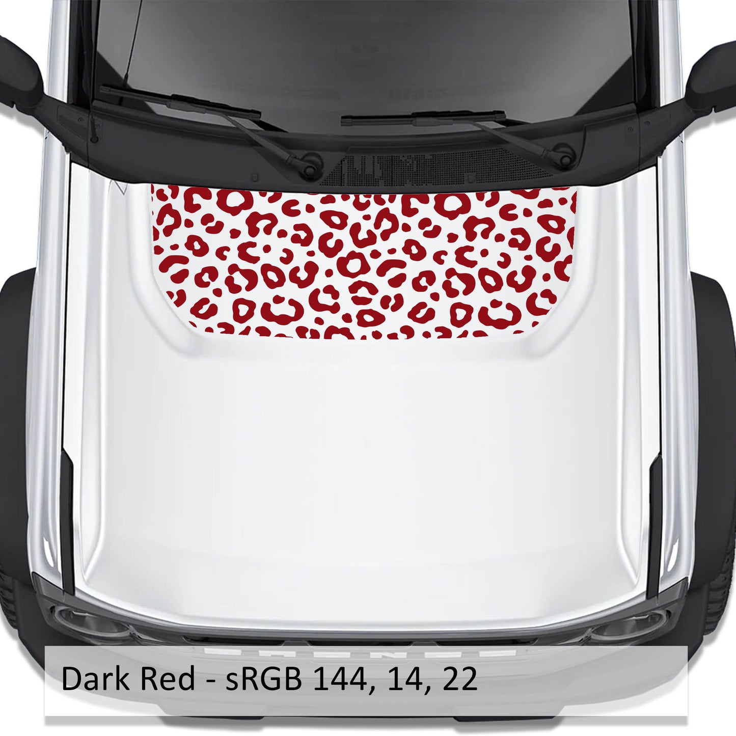 Leopard Print  Blackout Hood Vinyl Decal Fits Ford Bronco 2021+